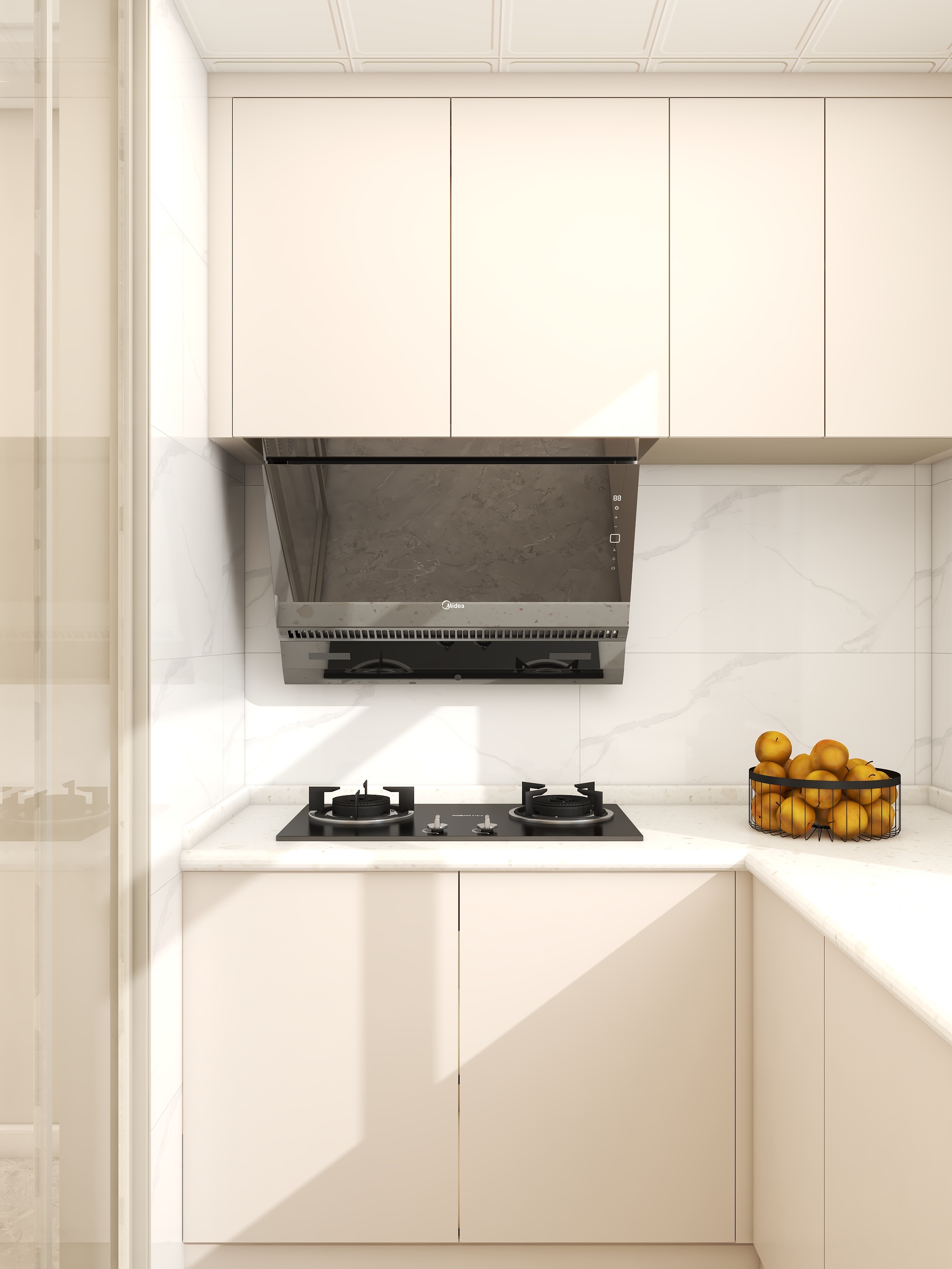 壹诺设计工作室-114㎡4室-现代简约 一层厨房装修效果图第1张