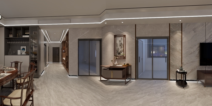 易铭居-盐步131㎡1室-装修设计方案