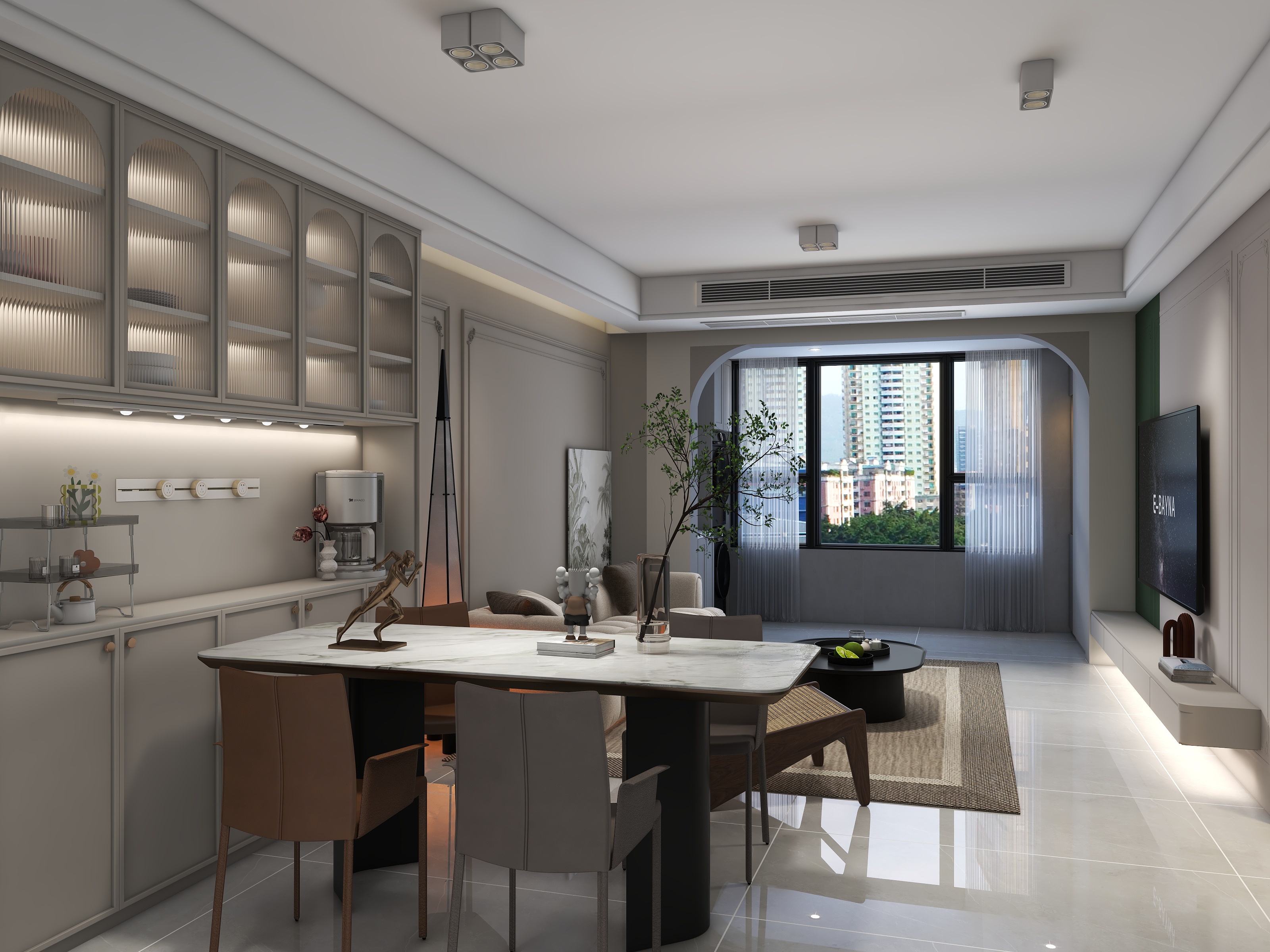 ZYJ设计工作室-亲水湾花园98㎡3室装修效果图