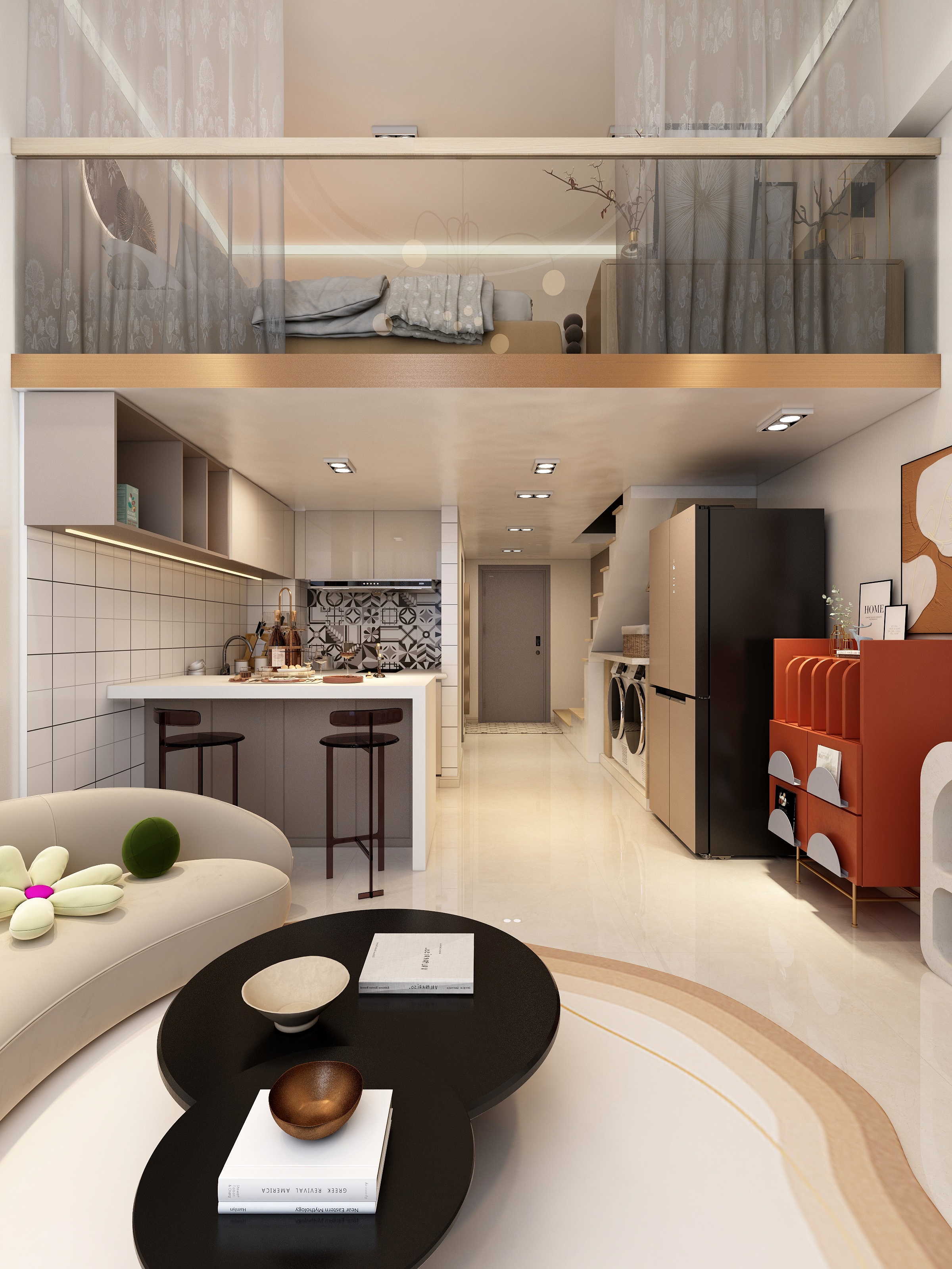 小喵一加-奶油风复式-装修设计方案