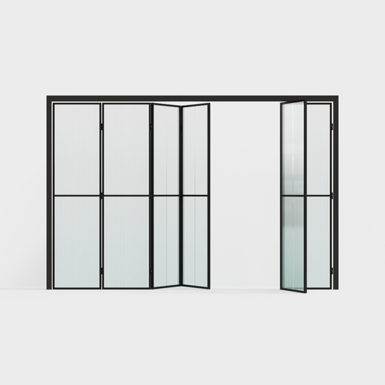 Modern Folding Doors,Gray+Black