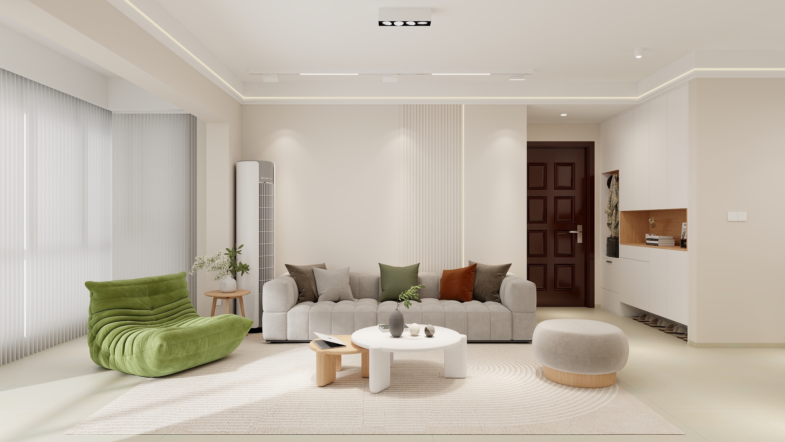 STARS星空设计-116方奶油风格三居室装修效果图