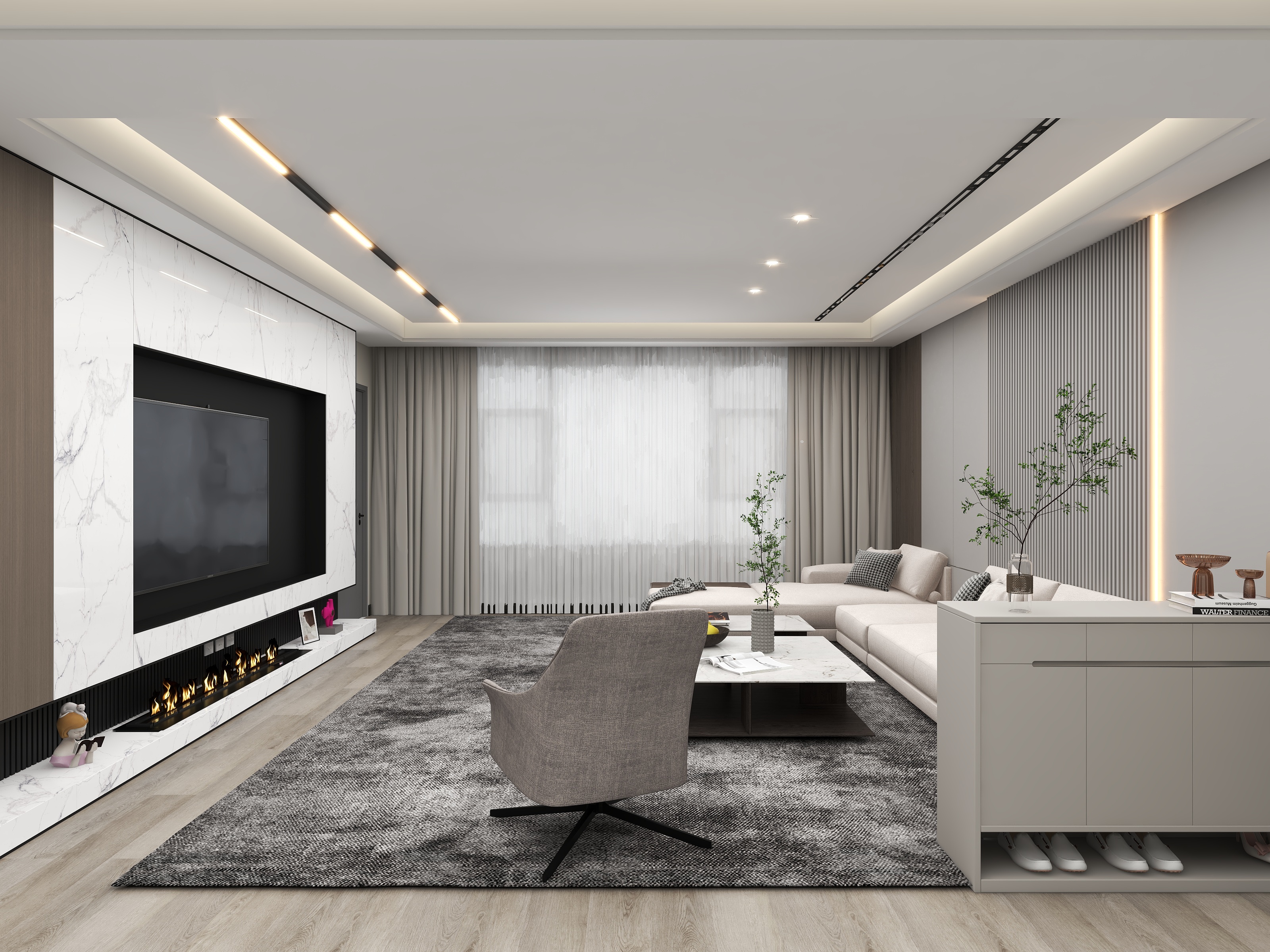 壹诺设计工作室-现代风装修效果图