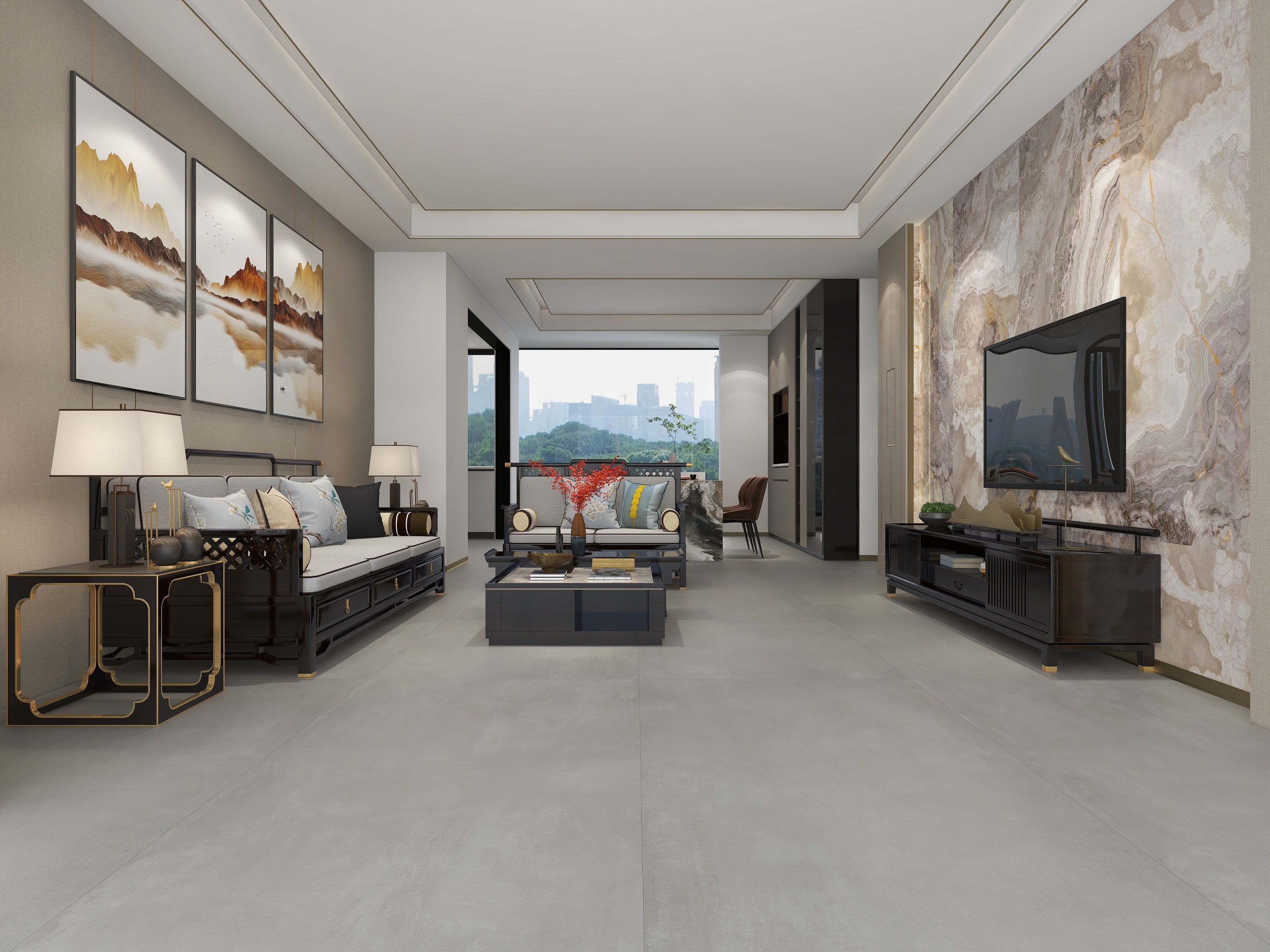 SK岩板-保利·君悦湾 效果图-装修设计方案