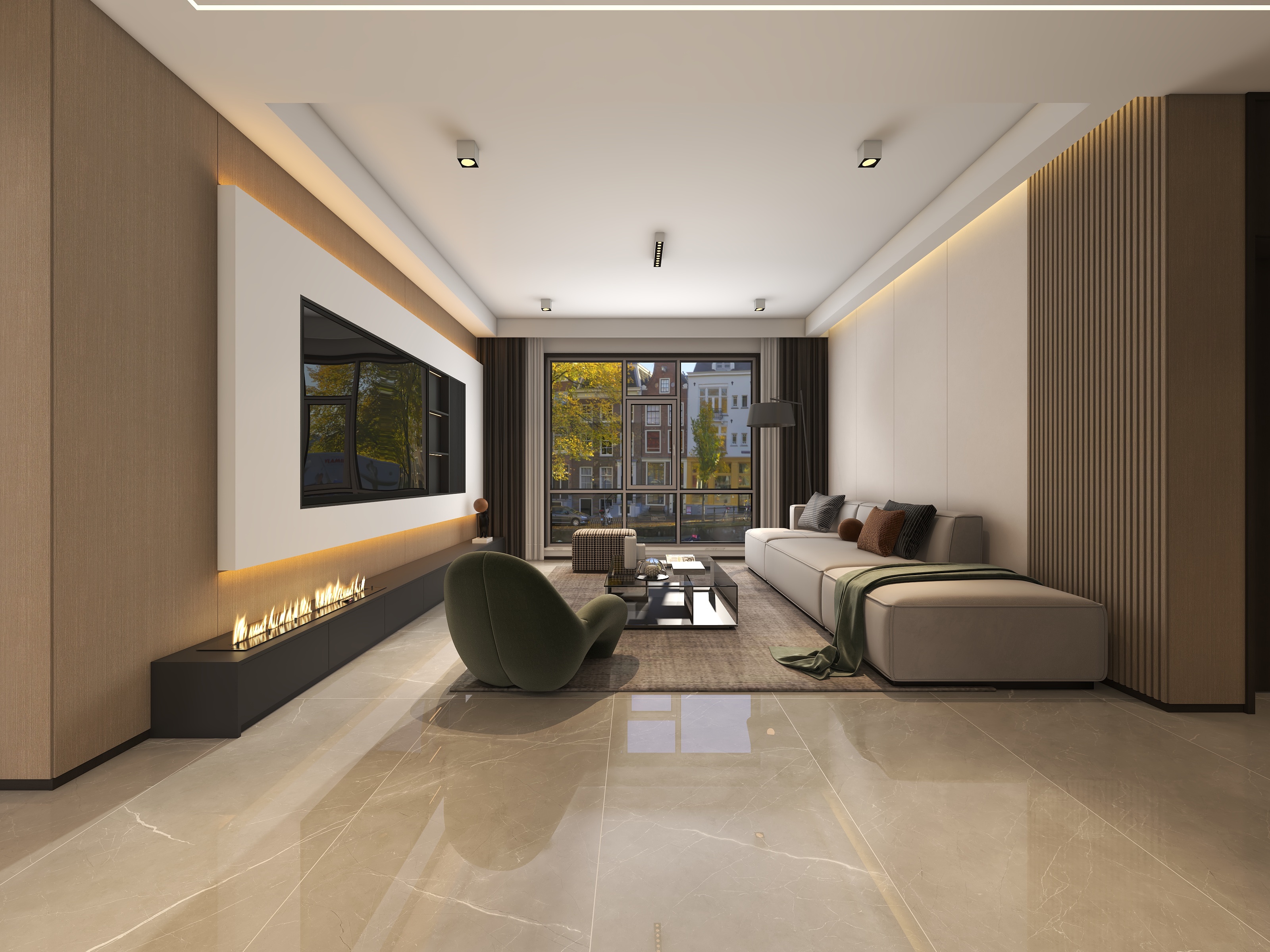 奇美家居2818-150平现代风格装修效果图