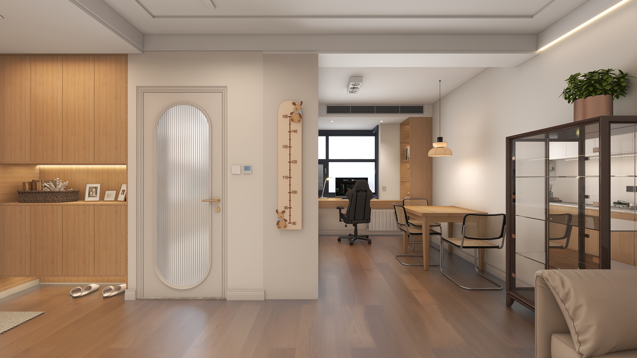 云泥室内设计-湾头馨苑-B区92㎡2室装修效果图