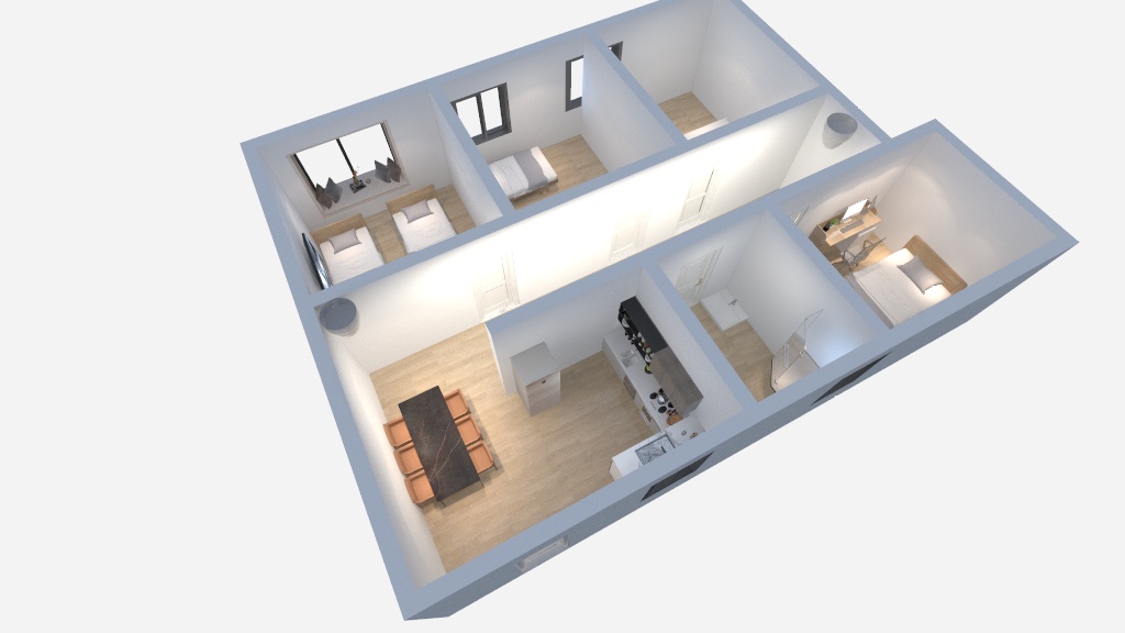 全案设计师王梵心Samuel-主播宿舍老宿舍-装修设计方案