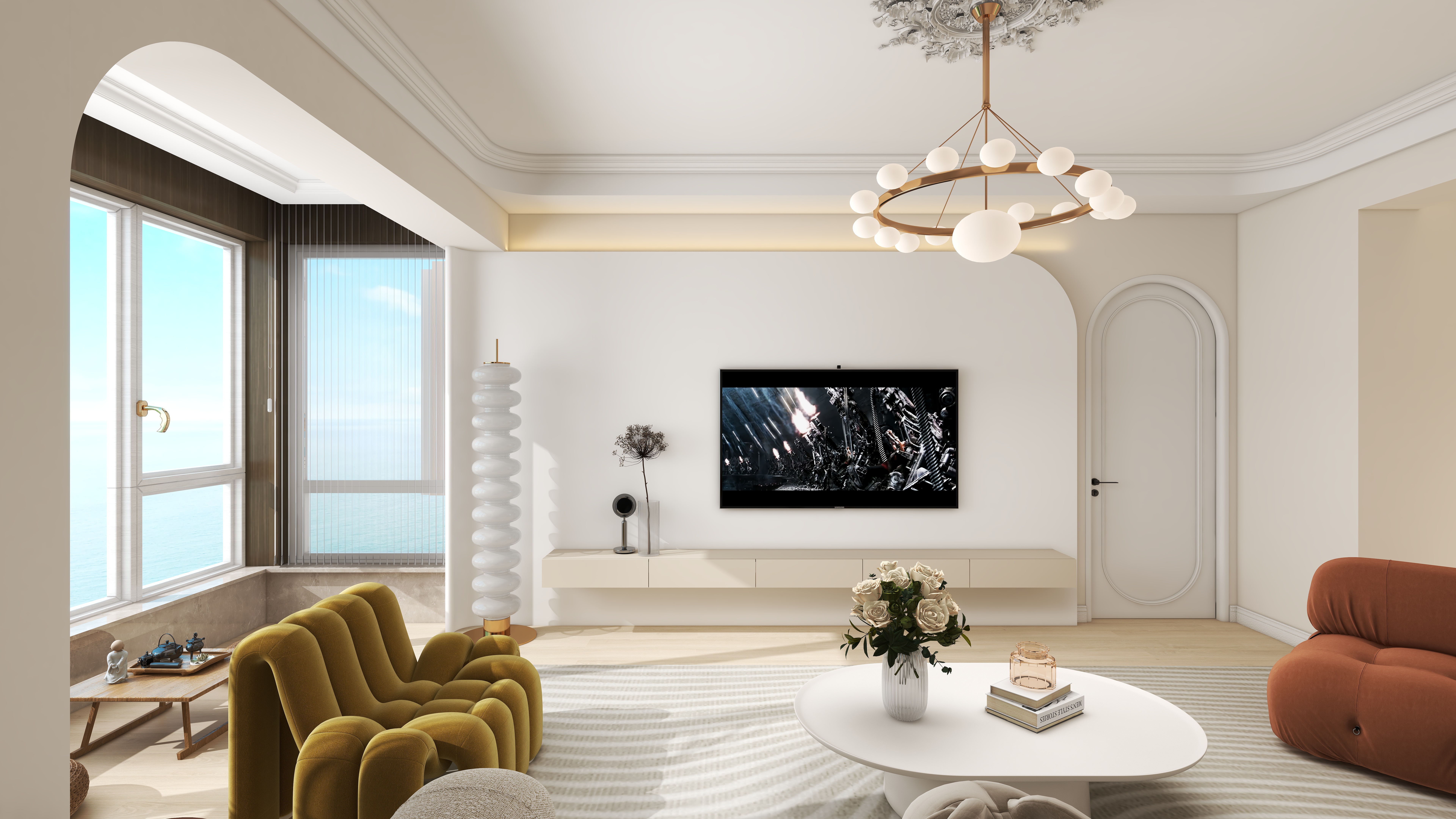 霖诚设计-陈开-城南逸居住宅小区奶油-装修设计方案