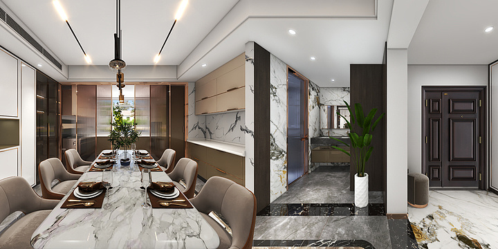 图意-万山华府177㎡3室-装修设计方案