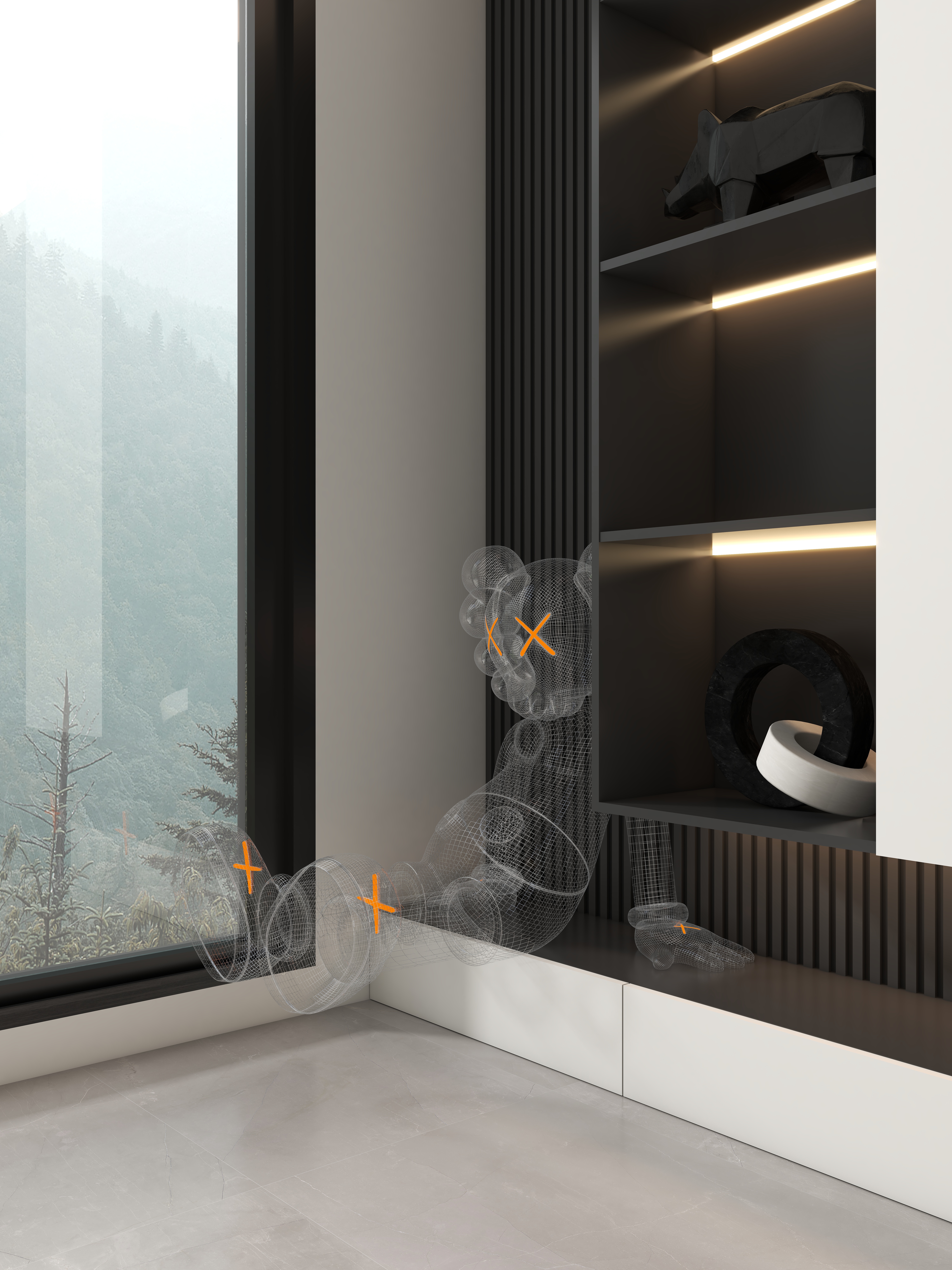 晨usjr-极简黑白灰178m²-装修设计方案