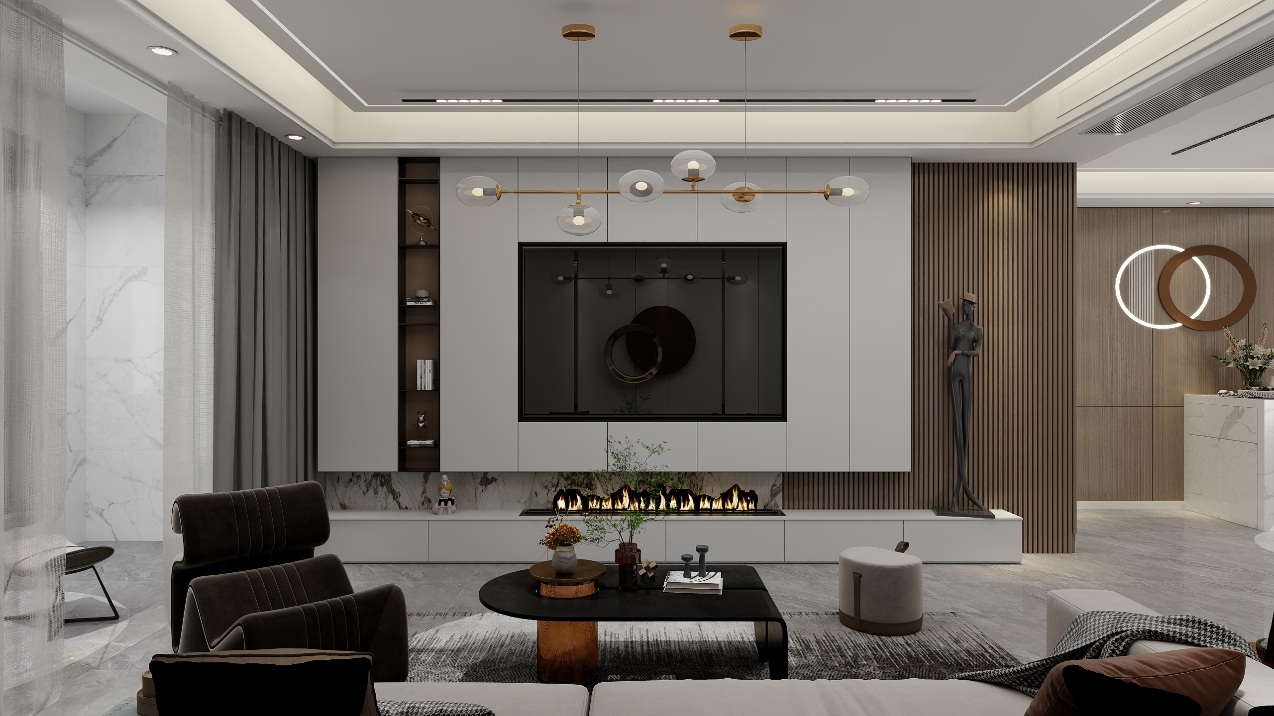 郑郑dUSh-无主灯现代-装修设计方案