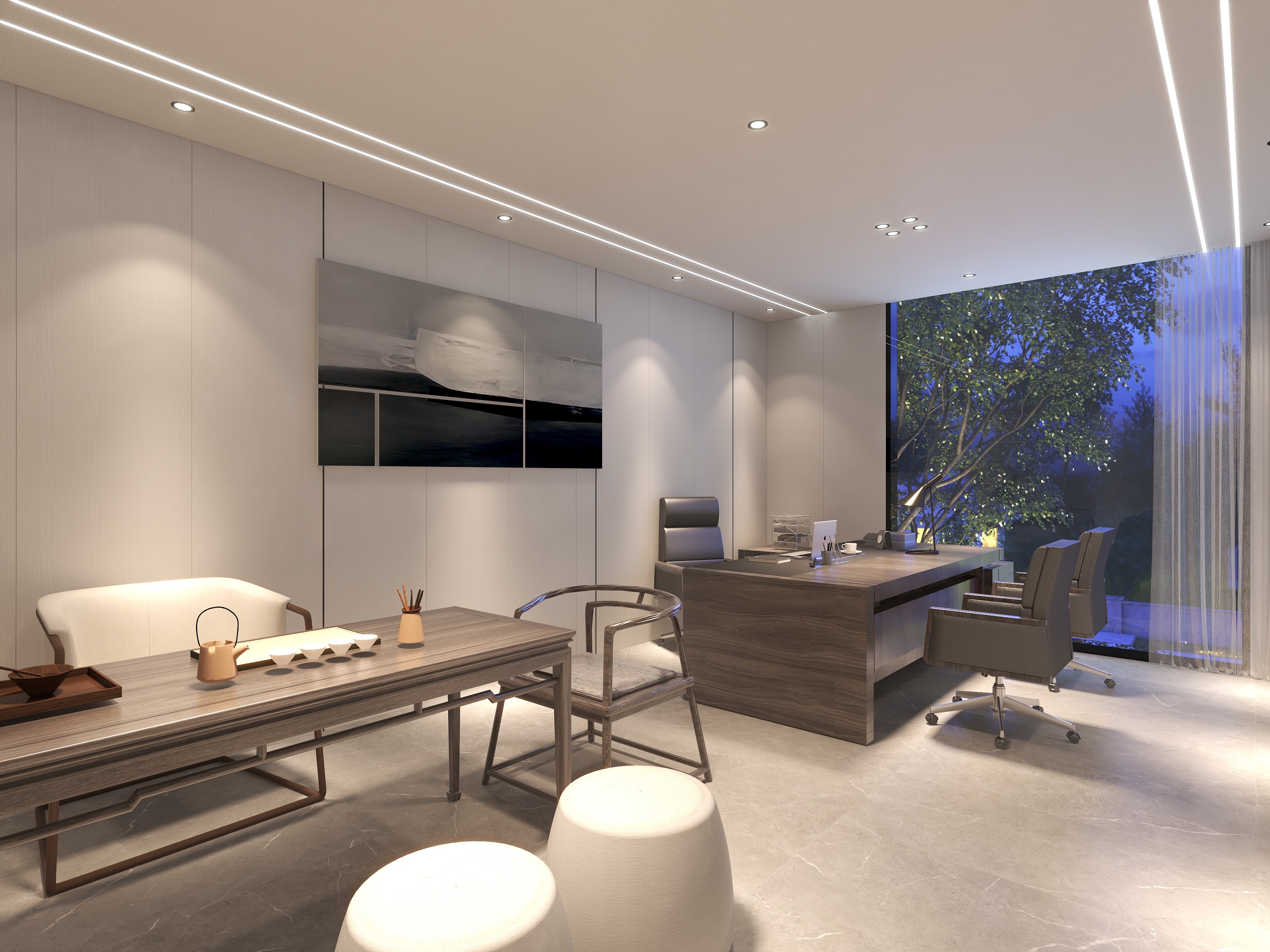 可艺馨装饰-汇景天城办公室装修效果图