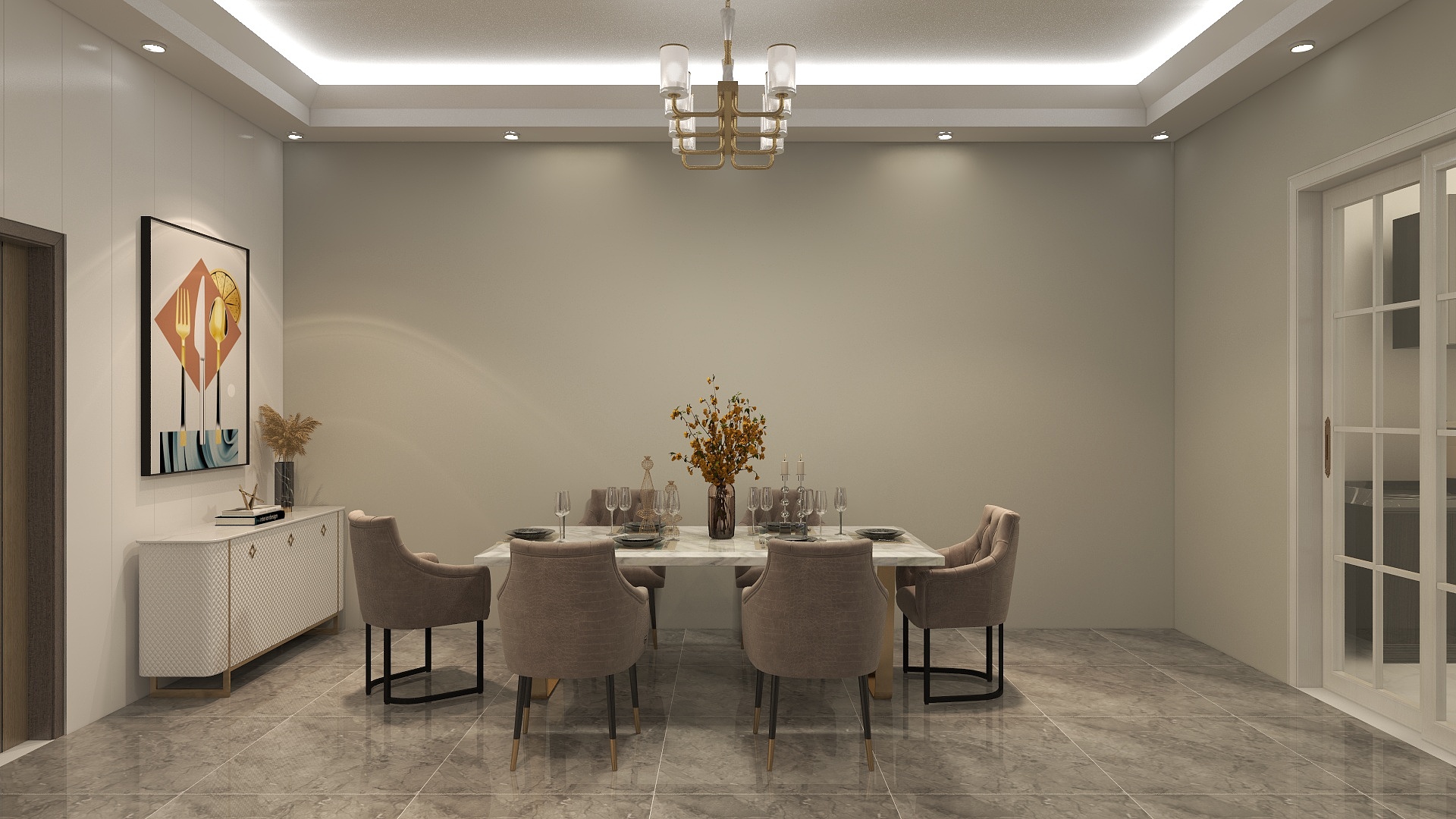 蚂蚁建房联盟-轻奢131㎡3室-装修设计方案