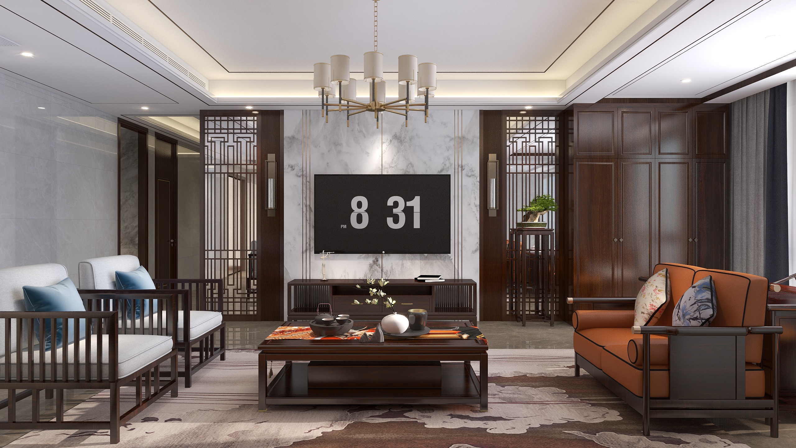 设计师晓风-新中式163㎡5室装修效果图