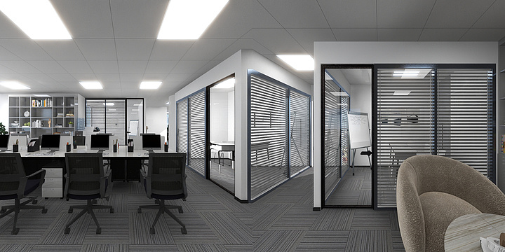 D設計事務所-办公室125m²设计-装修设计方案