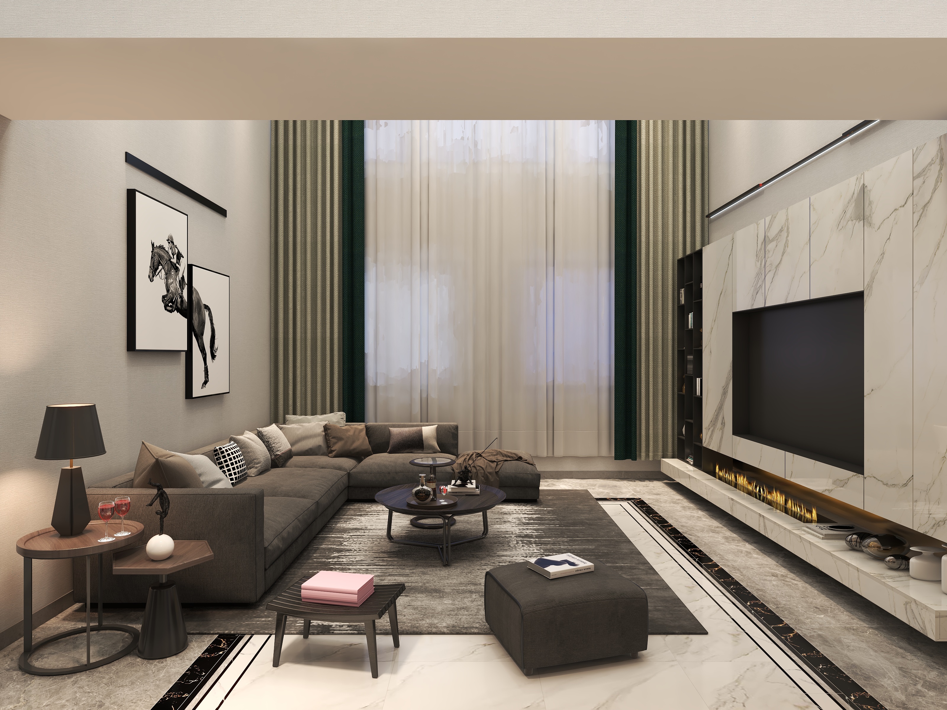 唐大亮亮-万山华府179㎡3室装修效果图