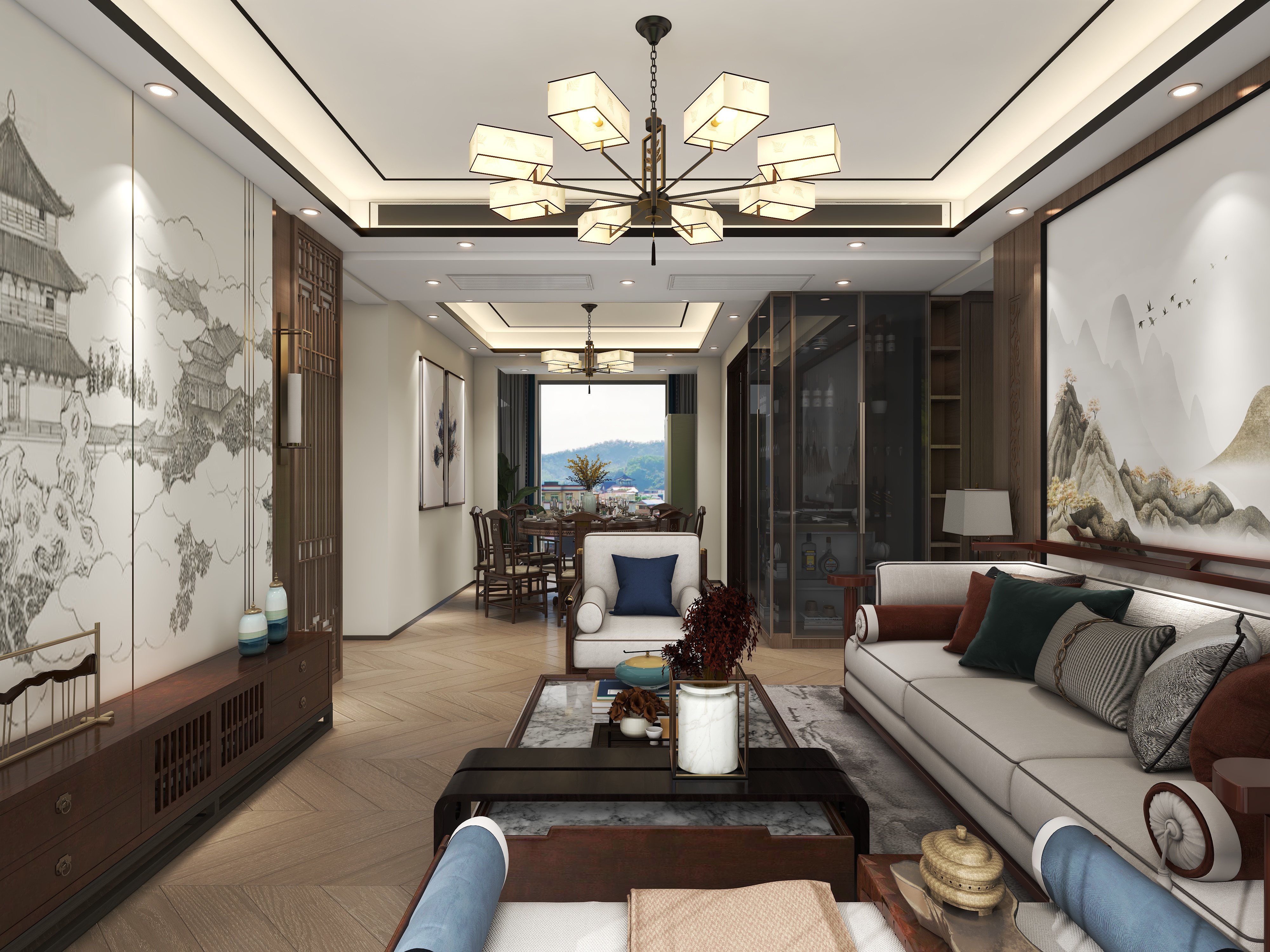 全案设计飞龙-123㎡4室-装修设计方案