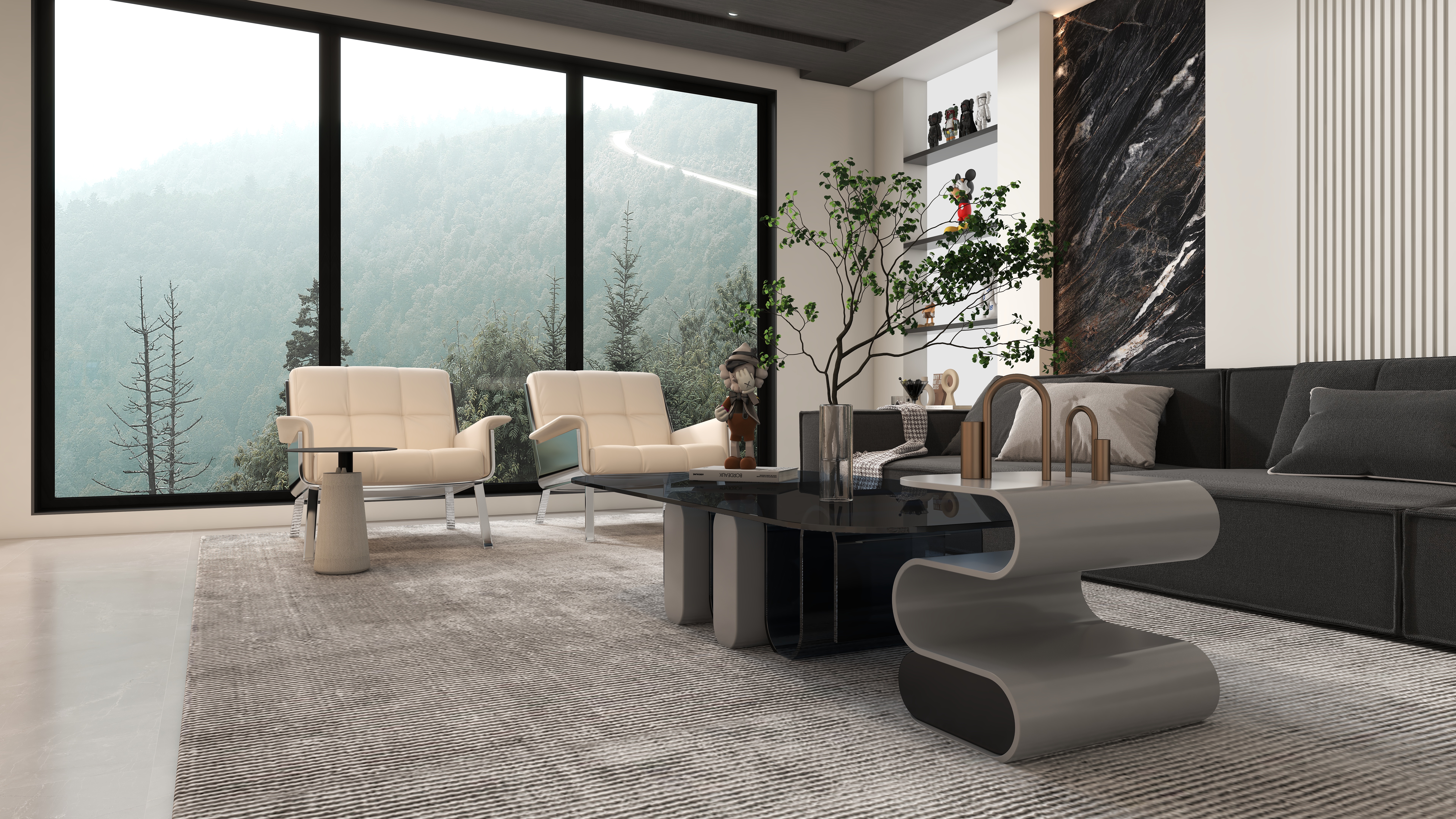 Ms少年-黑白系191m²三室-副本-装修设计方案