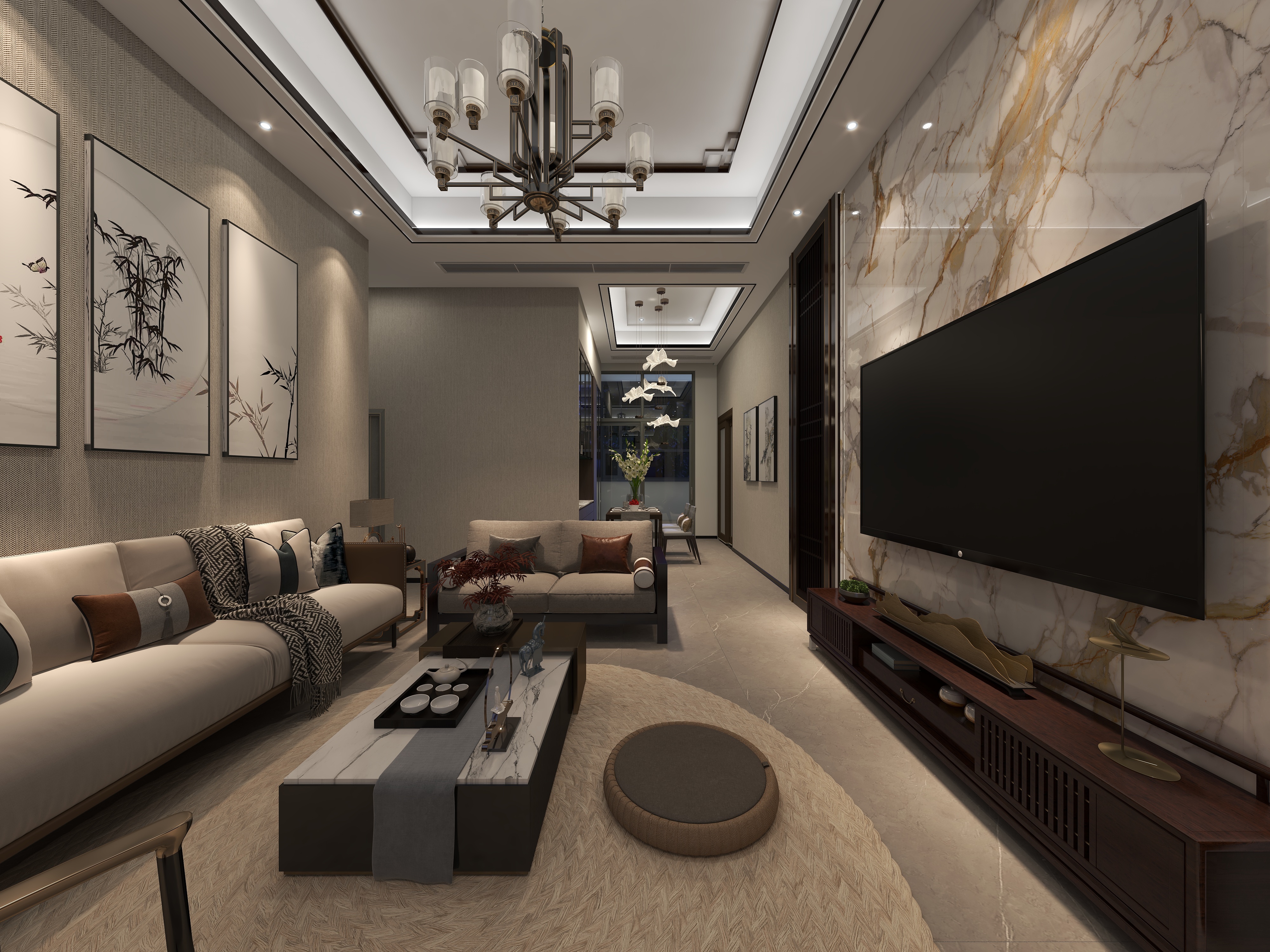 点舟设计工作室-温江花语岸153㎡4室-装修设计方案