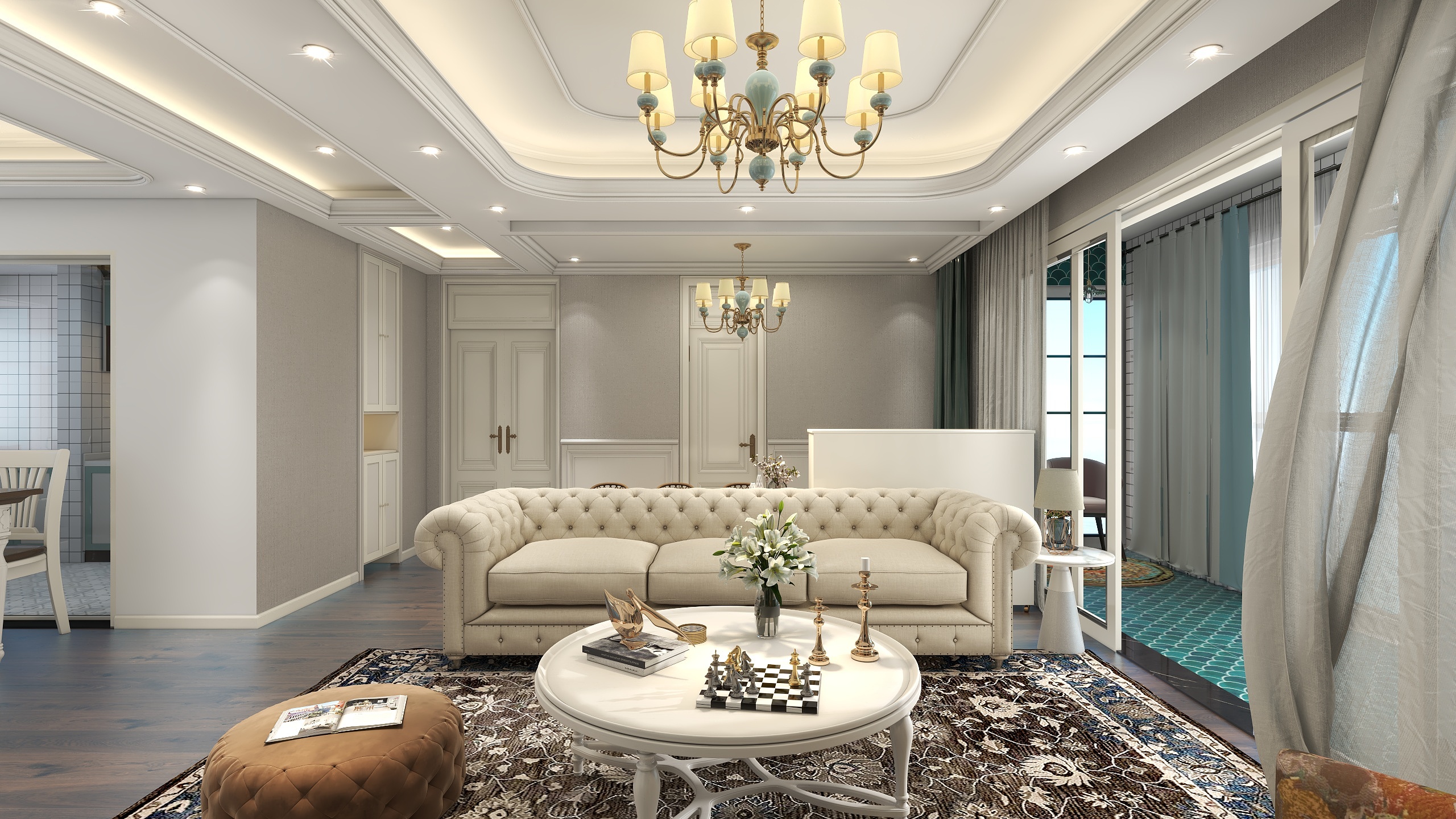 白轩畅-春成天一府家园小区125㎡3室-装修设计方案