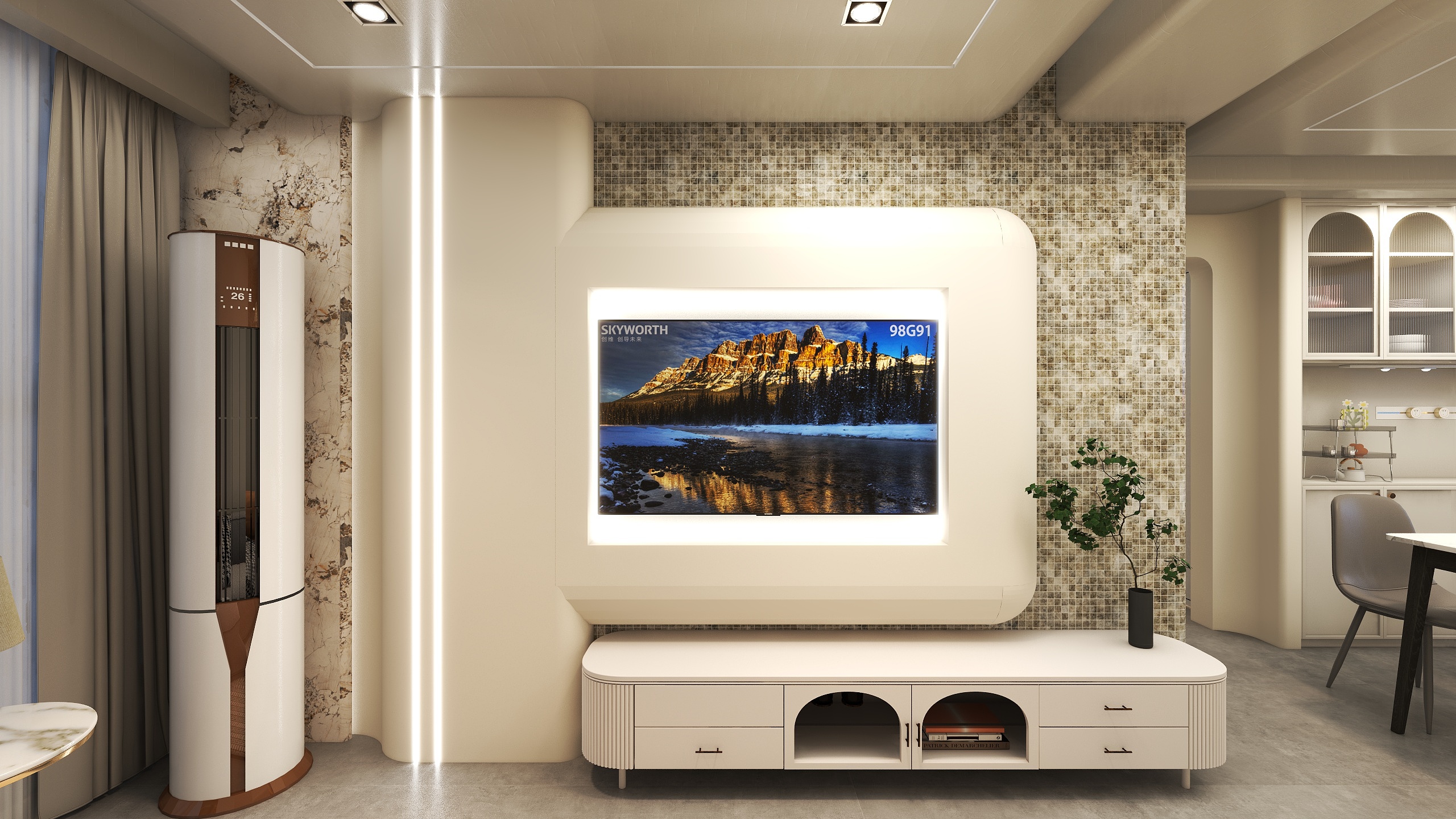 DreaminWong-90年代商品房旧改奶油风-装修设计方案