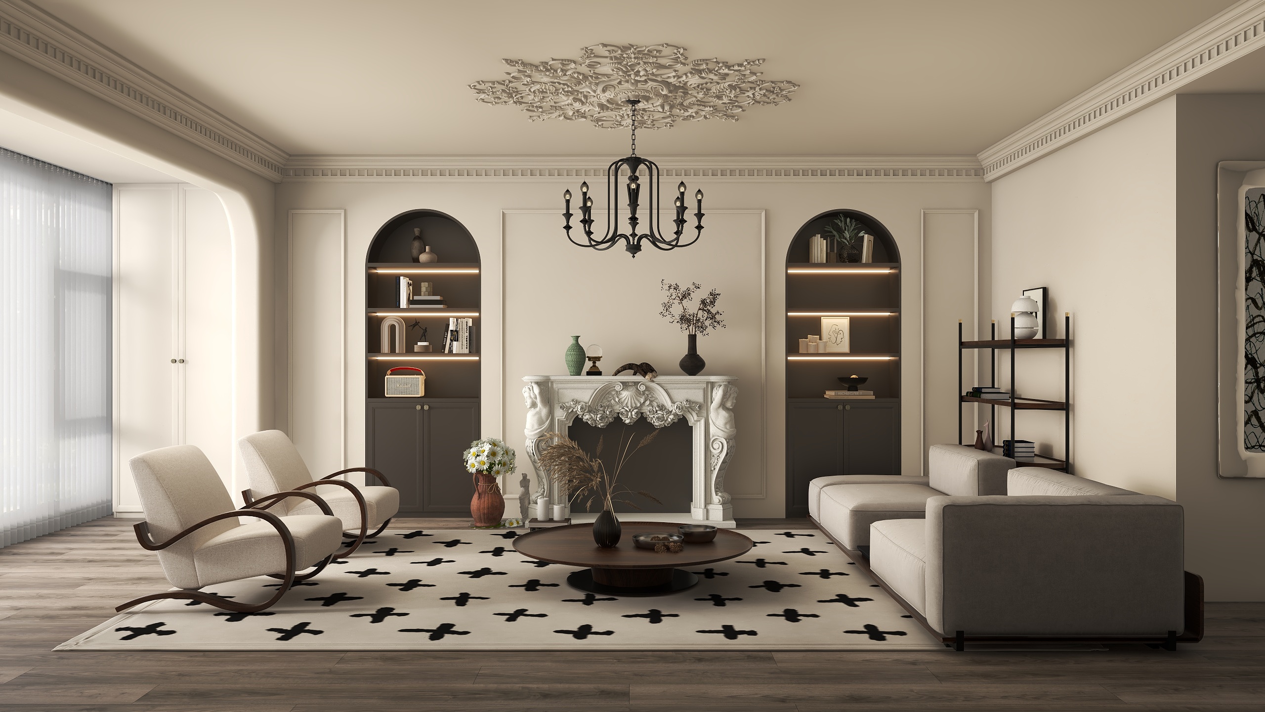 书涵工作室-法式中古+shuhan88898-装修设计方案