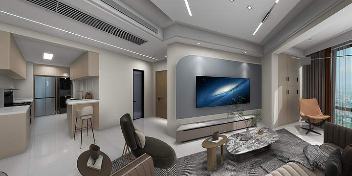 奶爸王工-(聚齐装饰)禹州雍锦府2-1-10-4周姐家效果图-装修设计方案