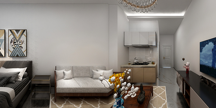 Design木子-公寓平层现代简约-装修设计方案