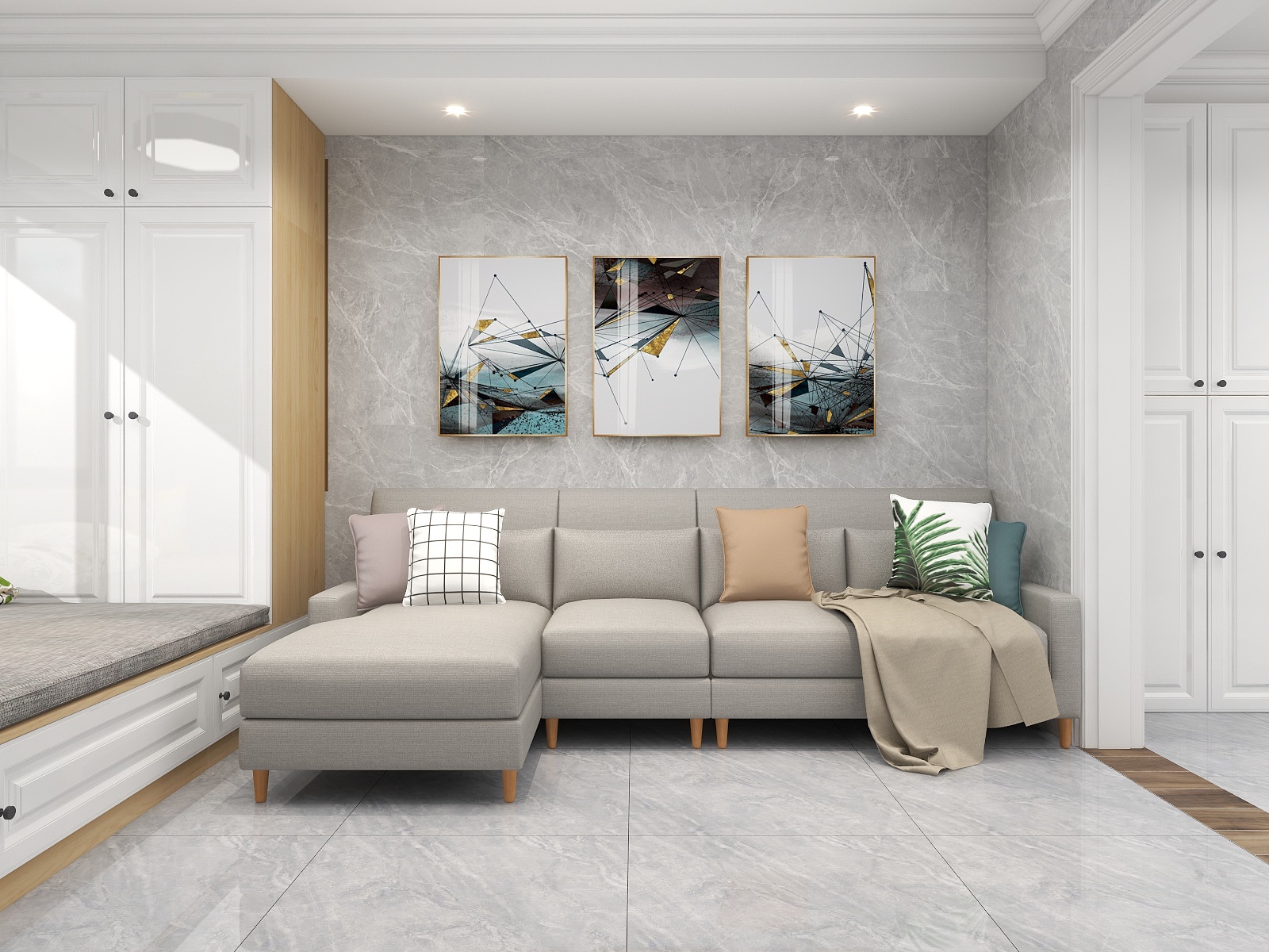 100元设计方案-112平米现代简约风格两室装修效果图