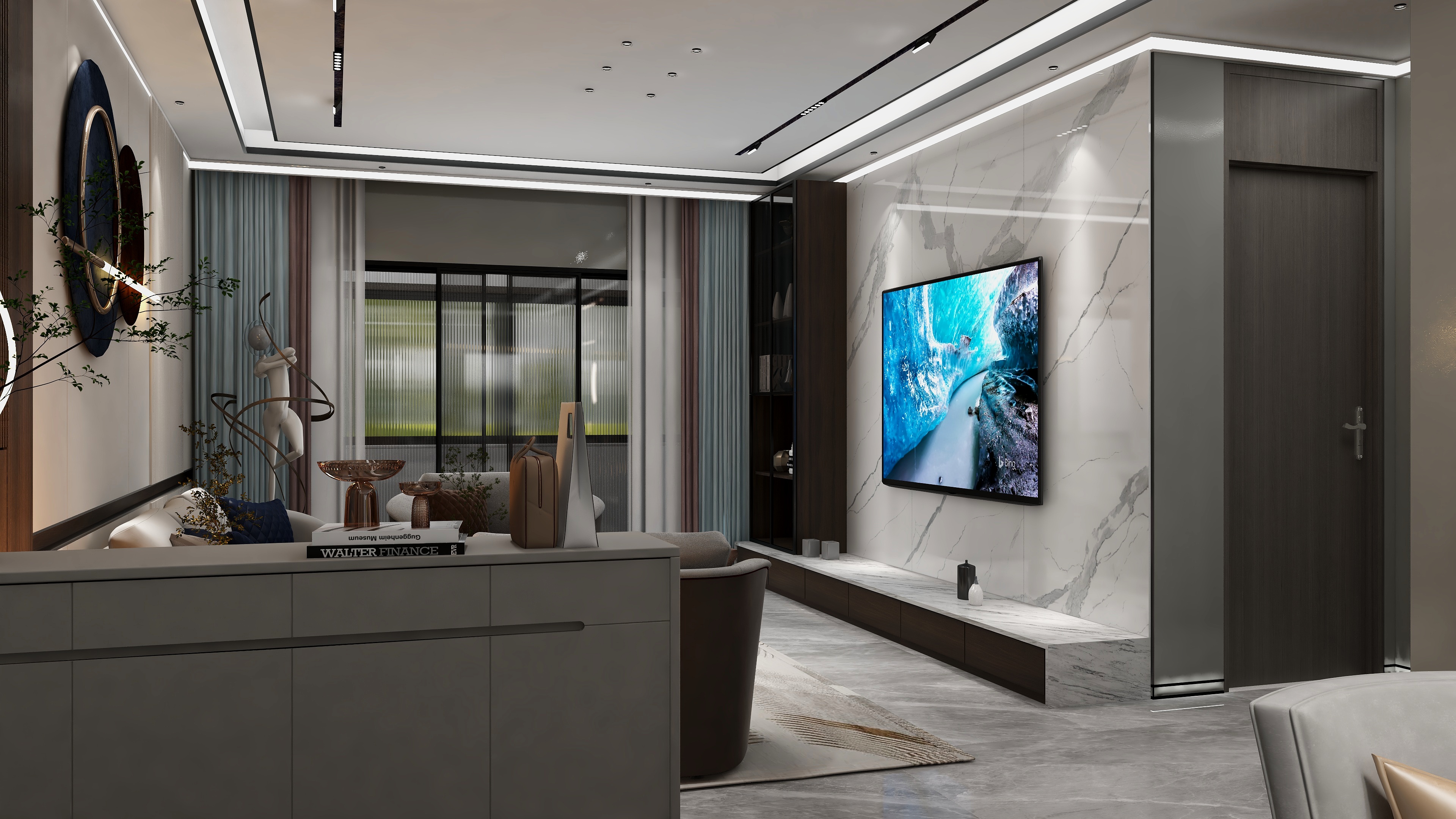 重庆北碚星艺装饰-145㎡4室装修效果图