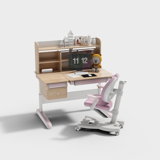 Children's Lifting Desk and Chair Set