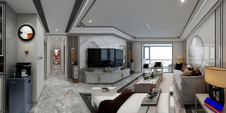 設記師陳源-习酒园北区新中式无主灯设计-装修设计方案