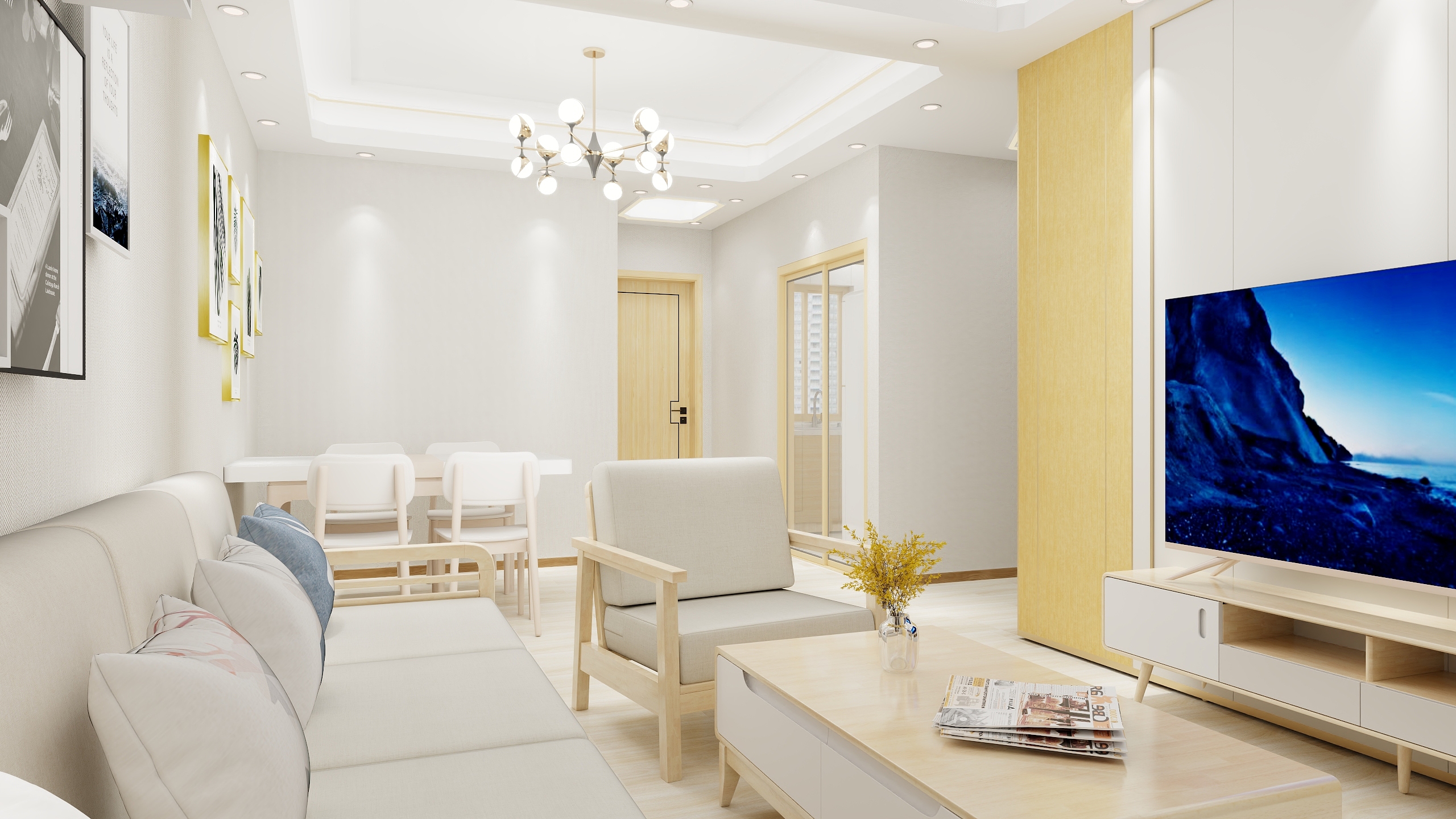 壬乙-海德公园81㎡3室装修效果图