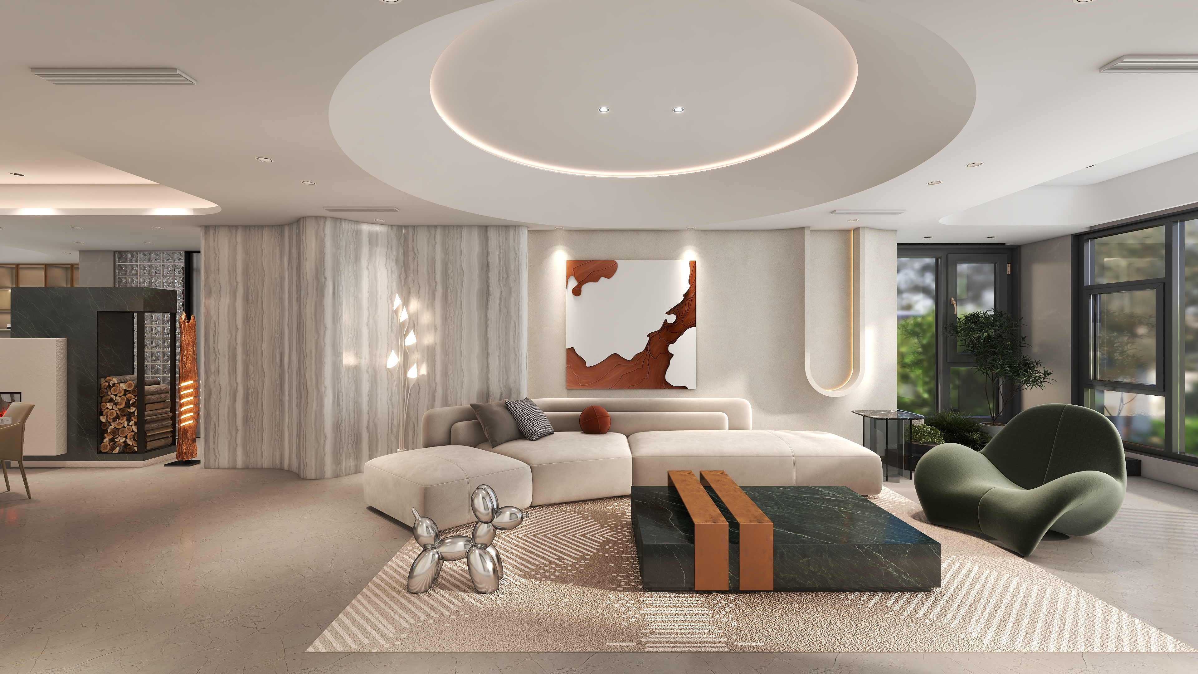 邹偕毓-天怡·南郡165㎡3室装修效果图