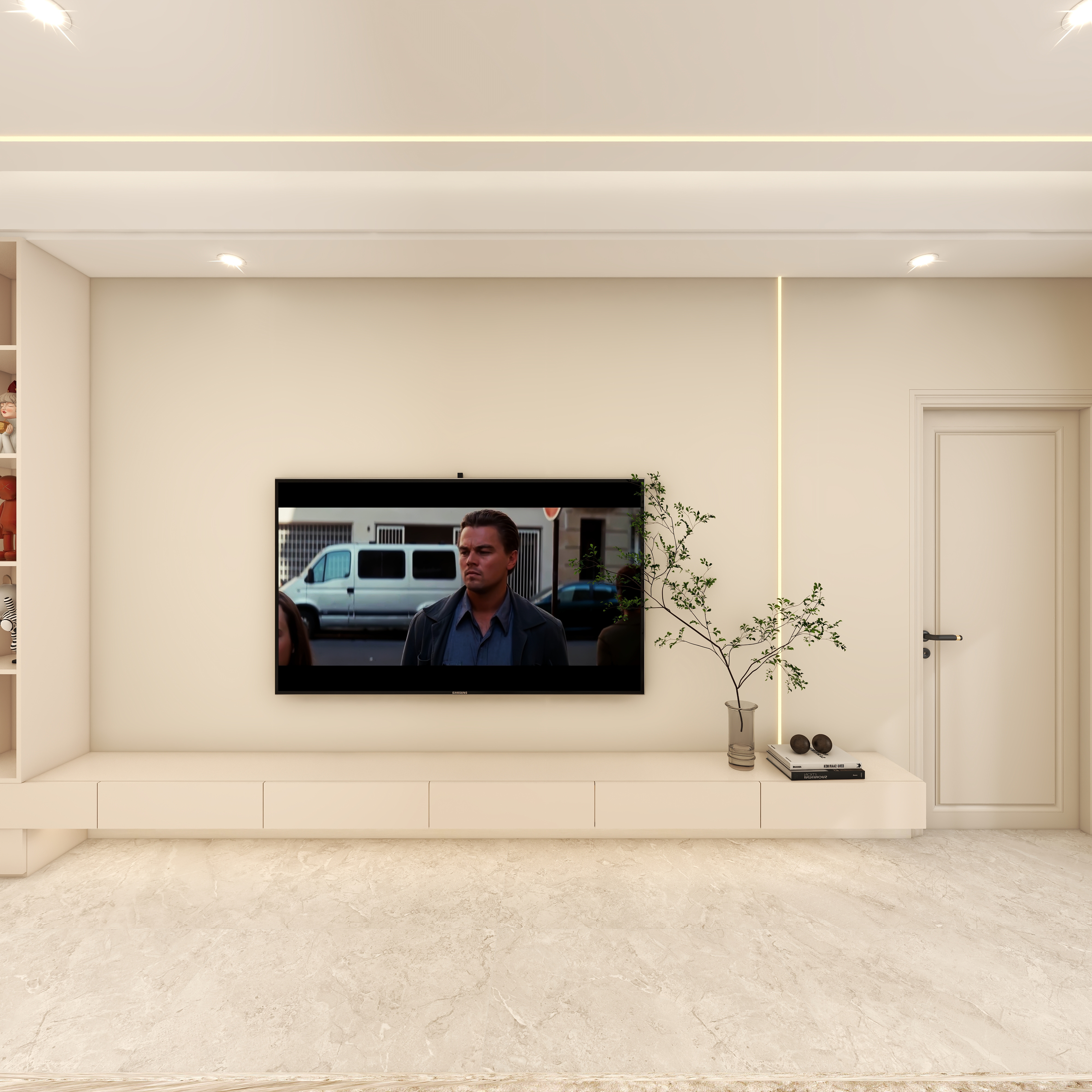 壹诺设计工作室-114㎡4室-现代简约 一层客餐厅装修效果图第5张