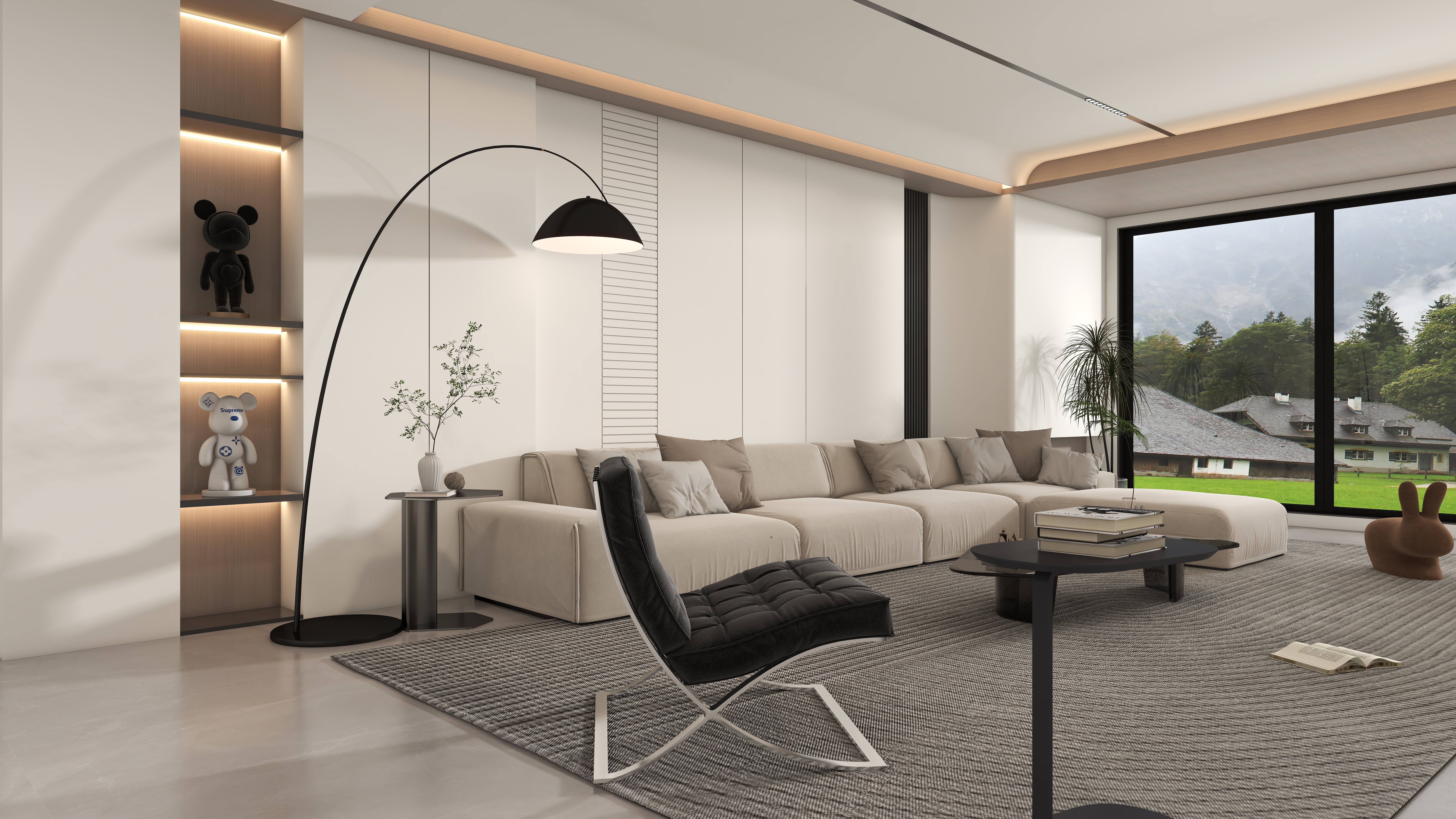 万家园001-极简风236m²三室-副本√-副本-装修设计方案