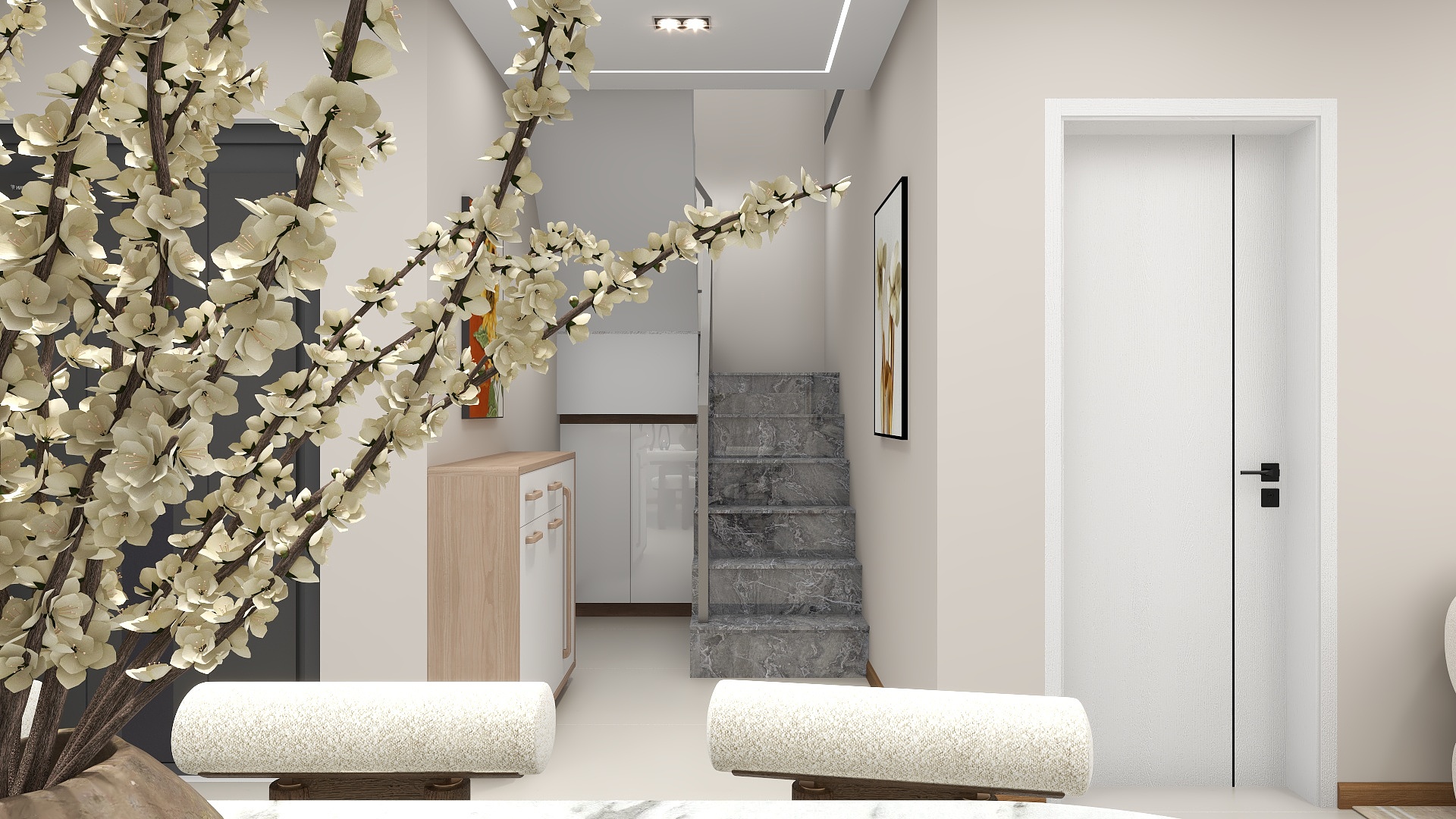 设计任志柚设计-奶油两层95㎡3室-装修设计方案