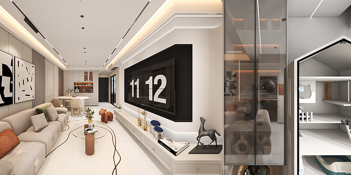 逸居装饰肖梓铭-海德公园80㎡2室-装修设计方案