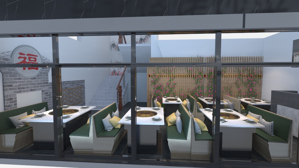 装潢设计预算师项目经理人-五角场烧烤火锅店方案-装修设计方案