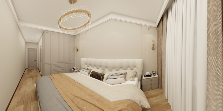 河北永年我乐全屋定制-时代广场6-2-1701法式轻奢（张)-装修设计方案