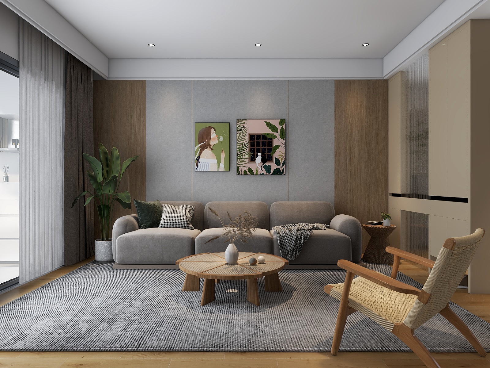 张健刚-自然之旅——一百平深木系北欧现代美居-装修设计方案