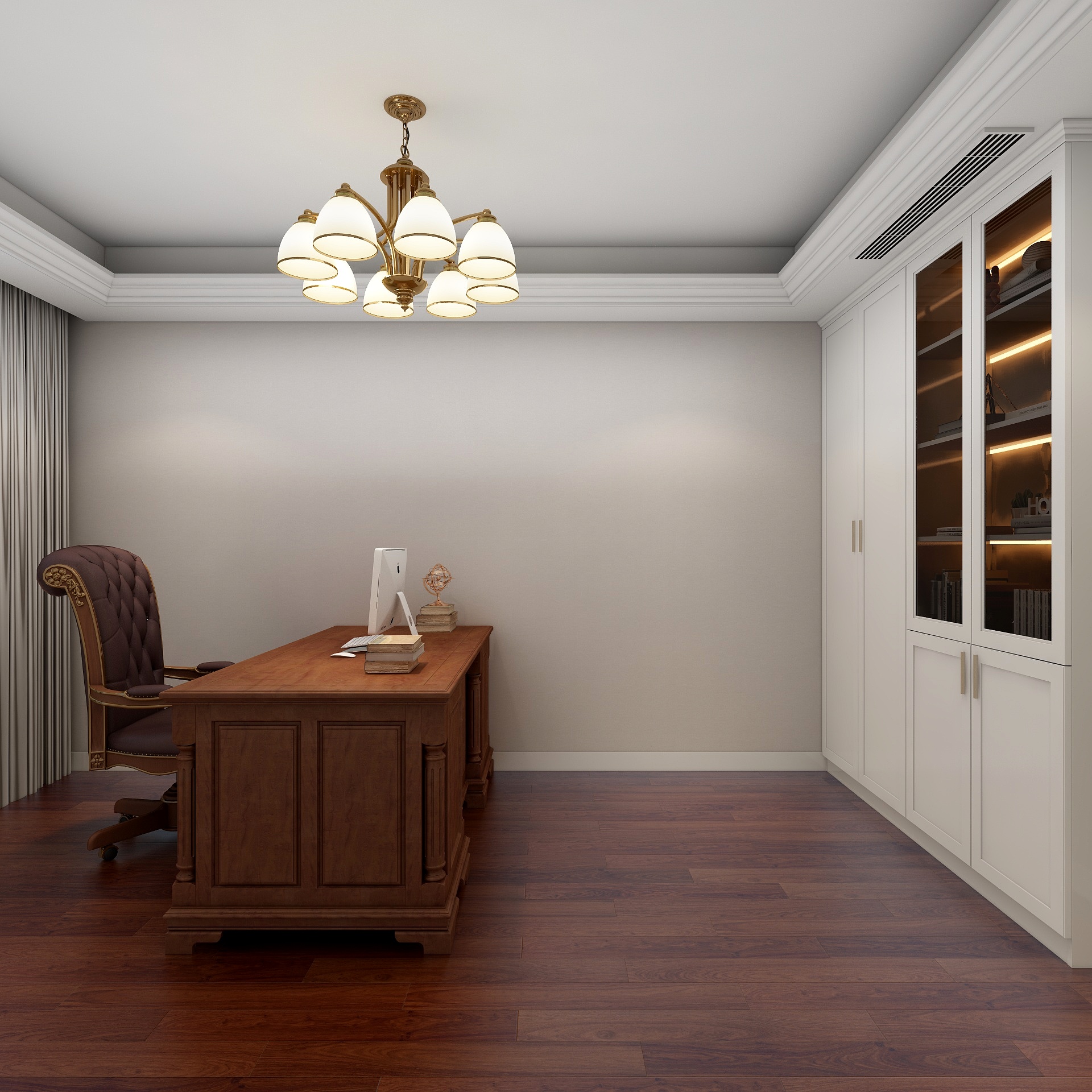 湛智华-美式173平4房装修效果图