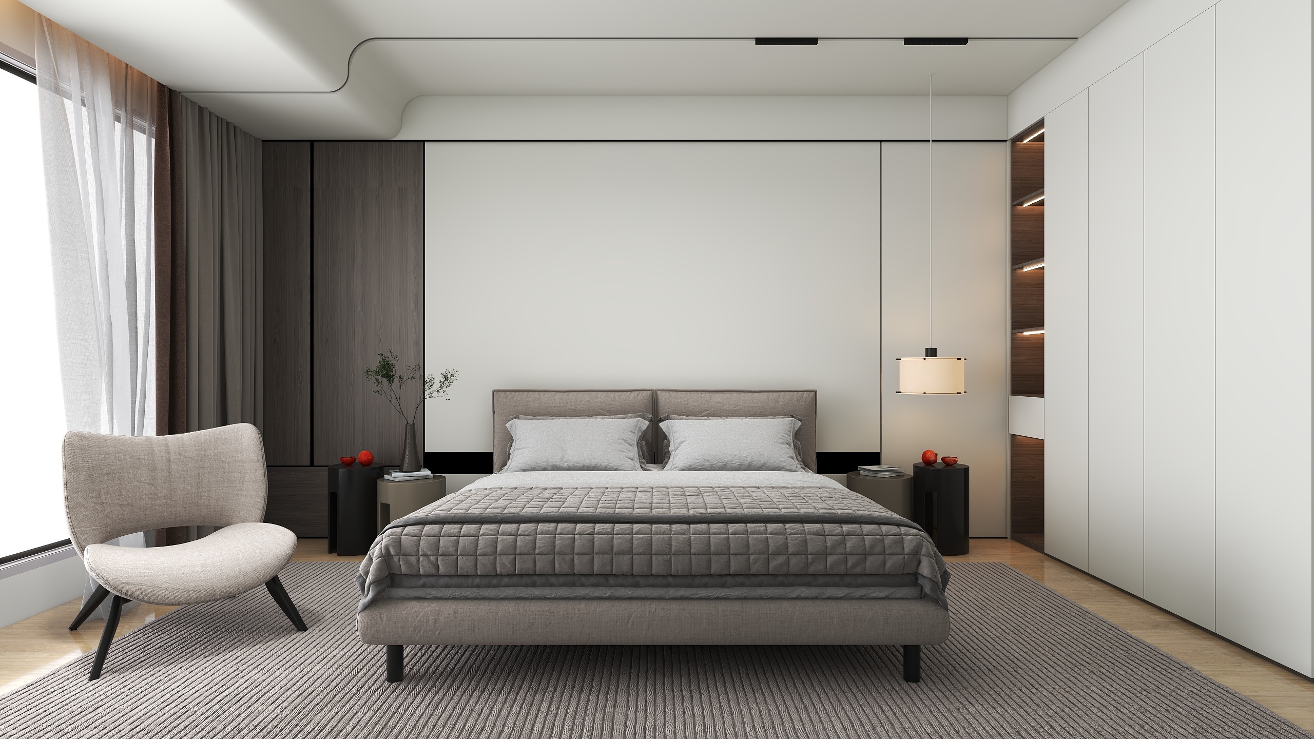 黑白世界yep-现代卧室-装修设计方案