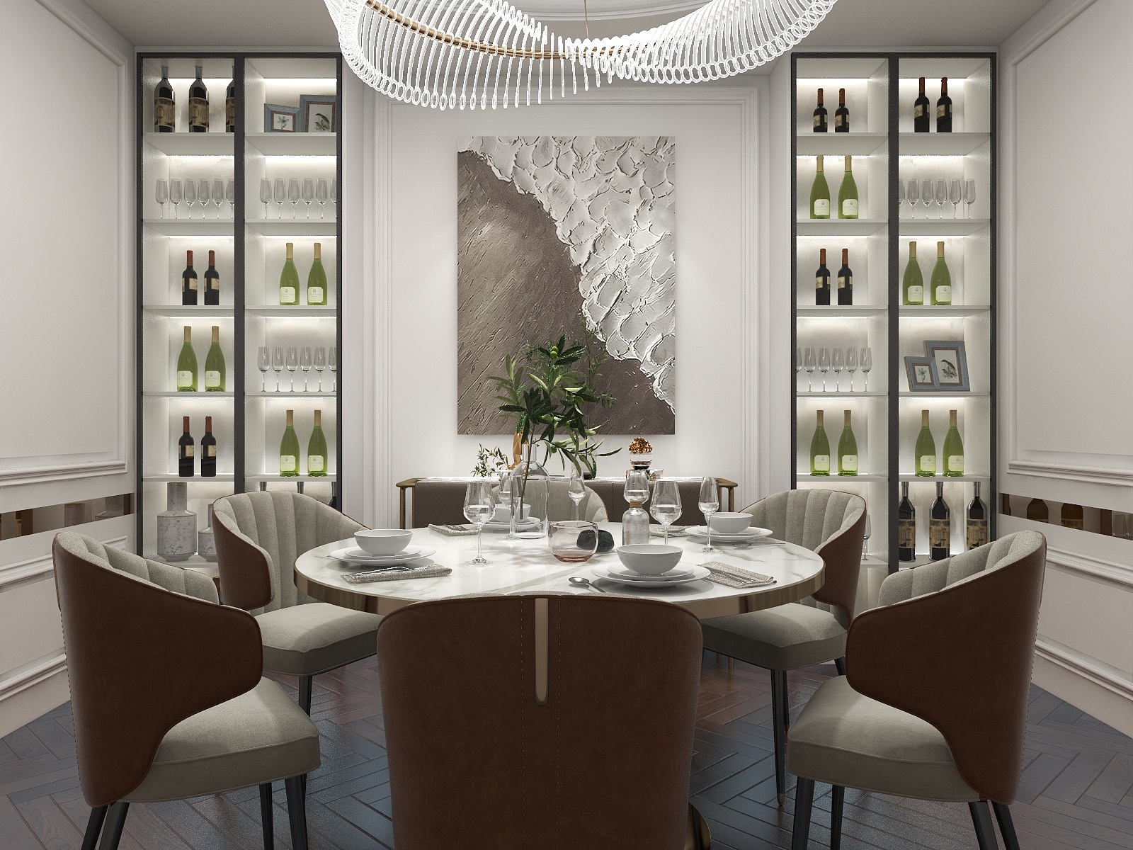 苏比阿瘦-现代餐厅背景墙-装修设计方案