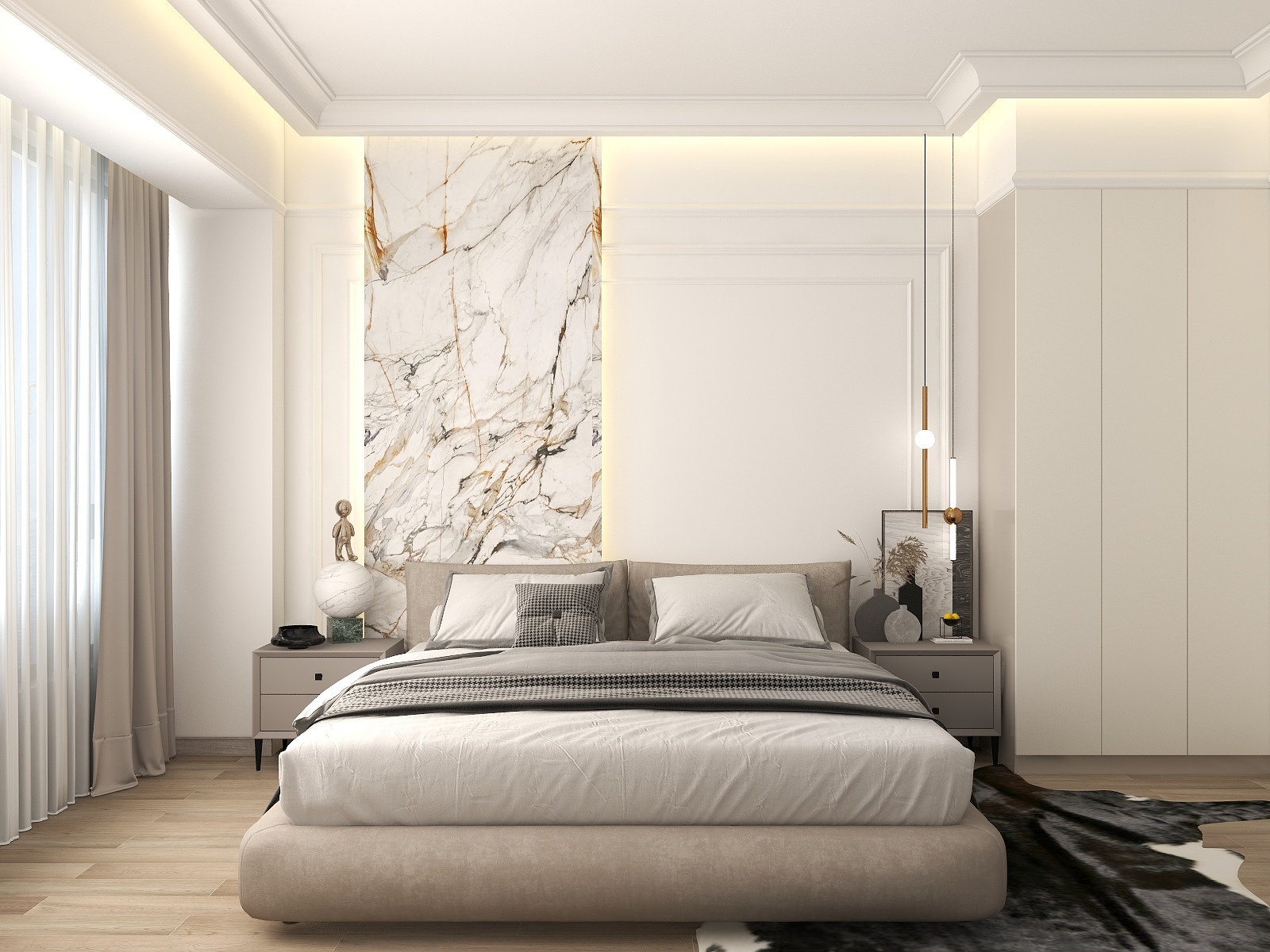 苏比阿瘦-现代卧室背景墙-装修设计方案