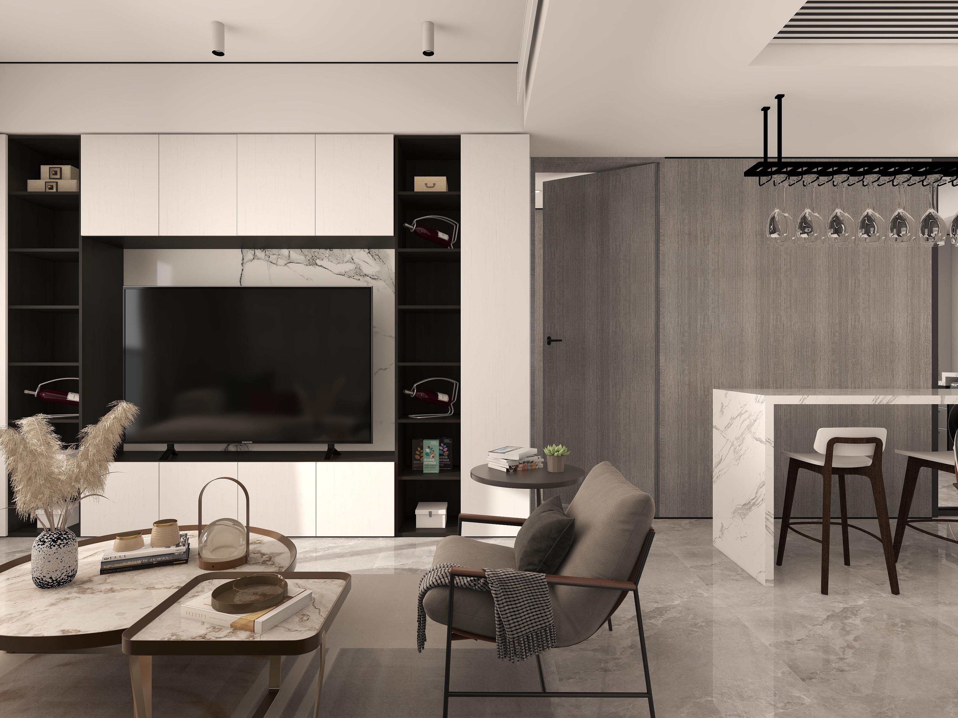 刘玉川-全案设计-学府苑-101㎡2室-灰色调-装修设计方案