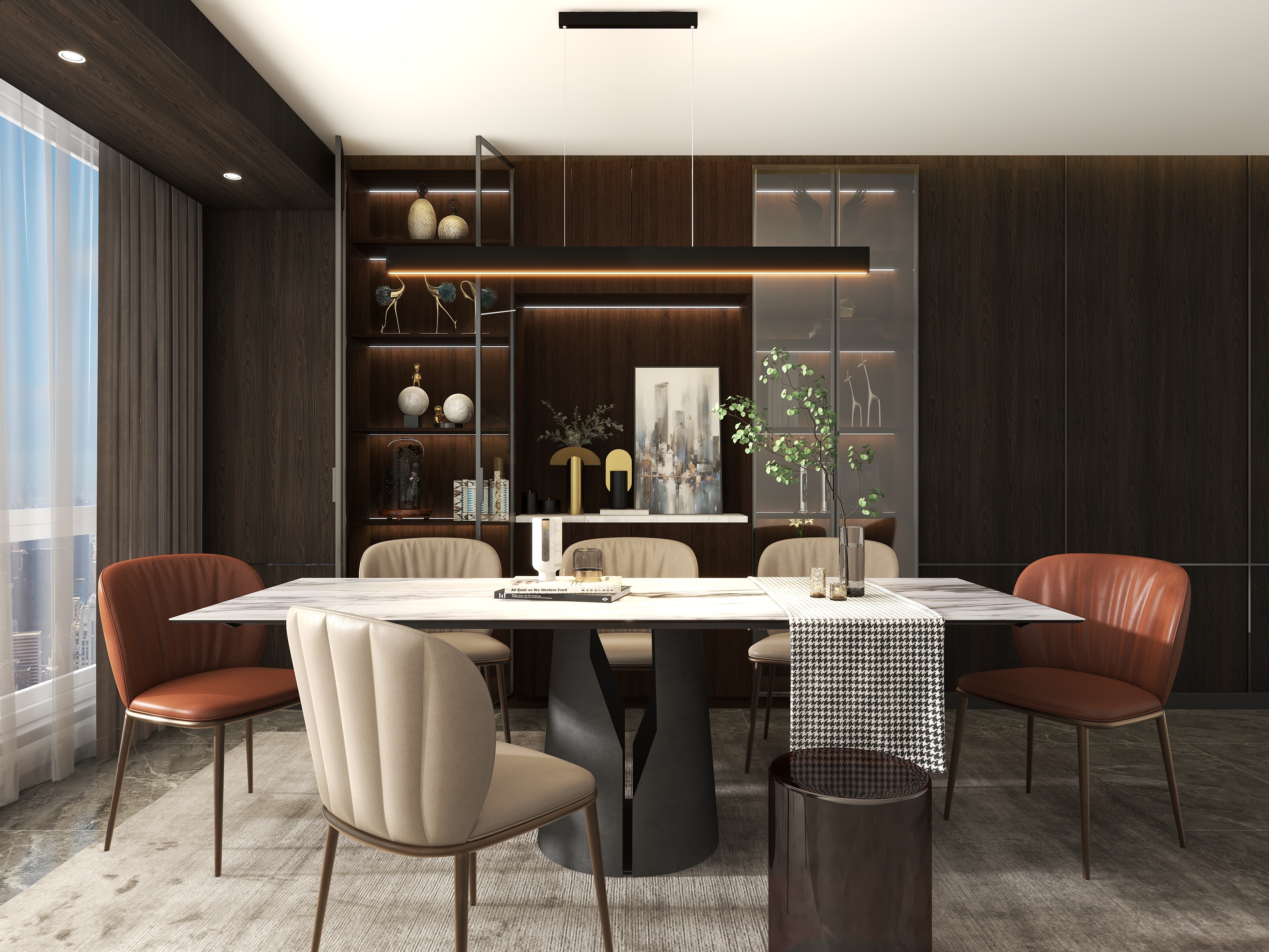 苏比阿瘦-现代餐厅餐边柜-装修设计方案