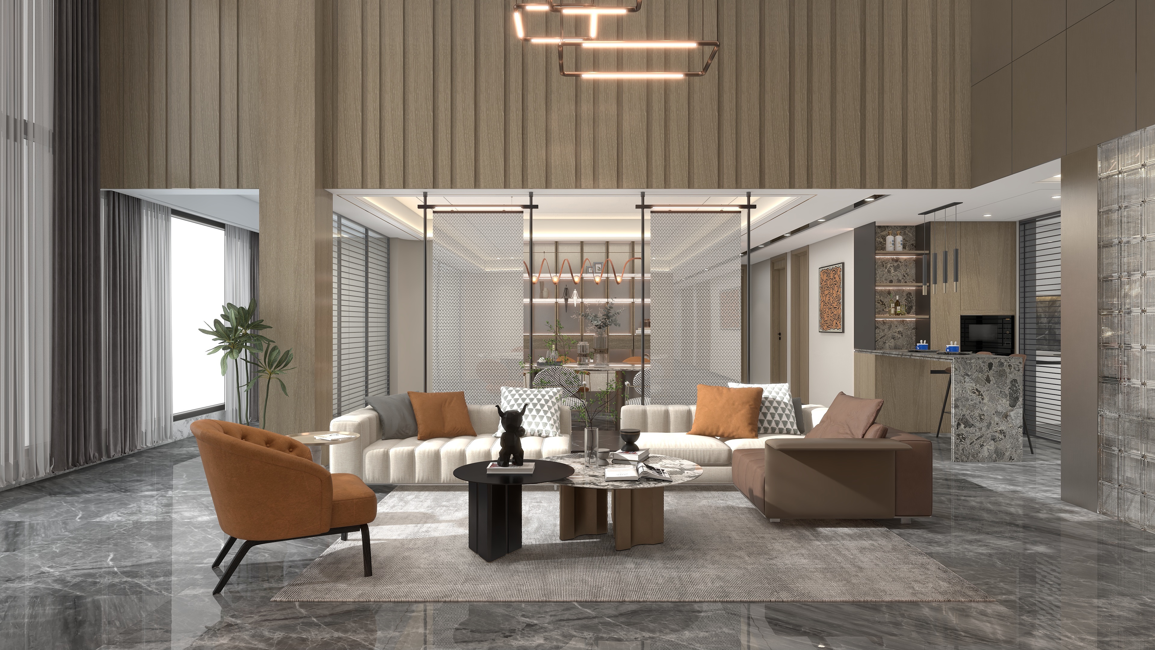 至简名设一钱春-215平空中墅【春】装修效果图