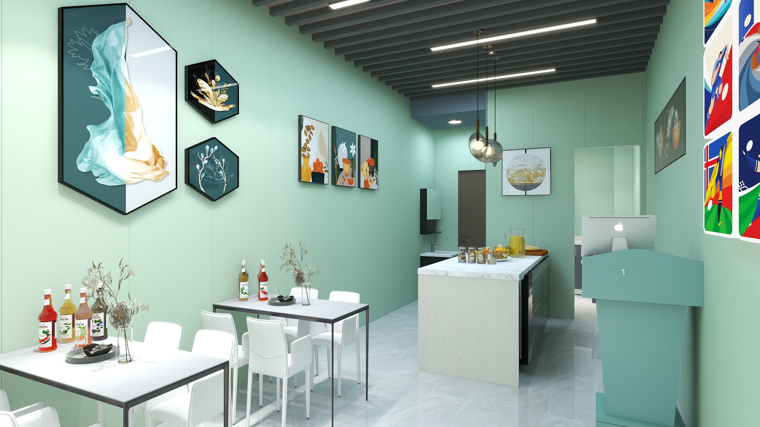 鹏真久源装饰-冰粉店装修效果图