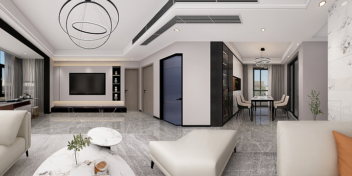 阳鹏装饰诗尼曼全屋定制2-锦熙府127㎡-丽姐方案-装修设计方案